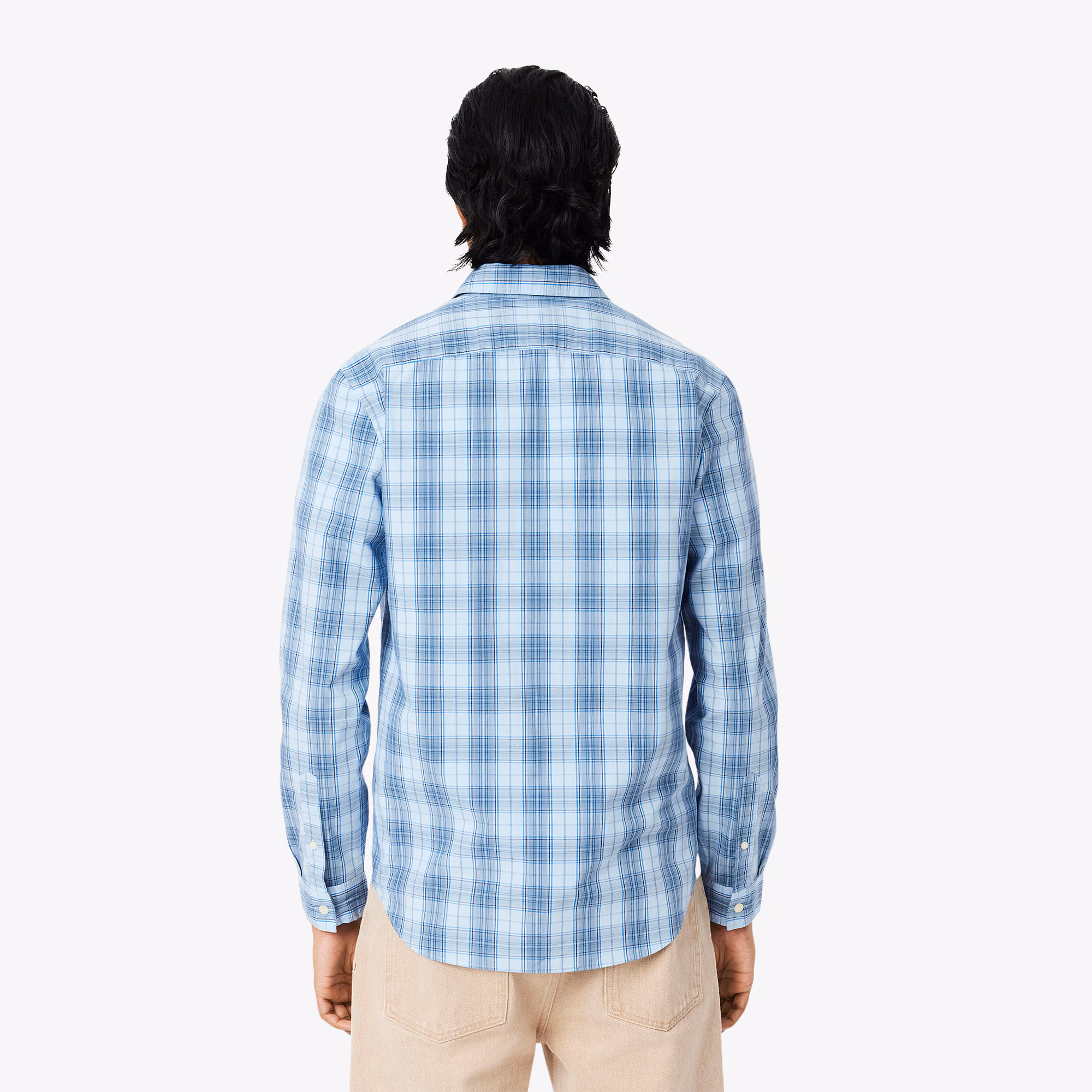 Men's Slim Fit Stretch Plaid Shirt