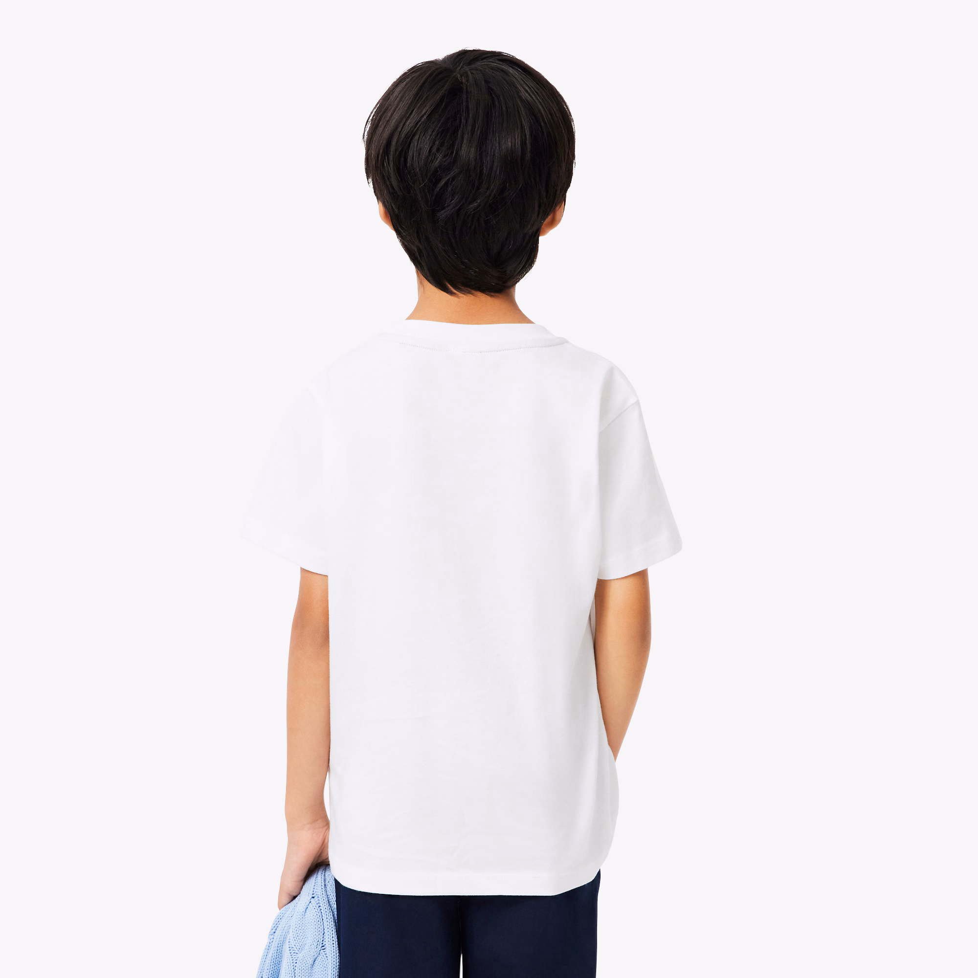 Boys' Monogram Print Cotton T-Shirt