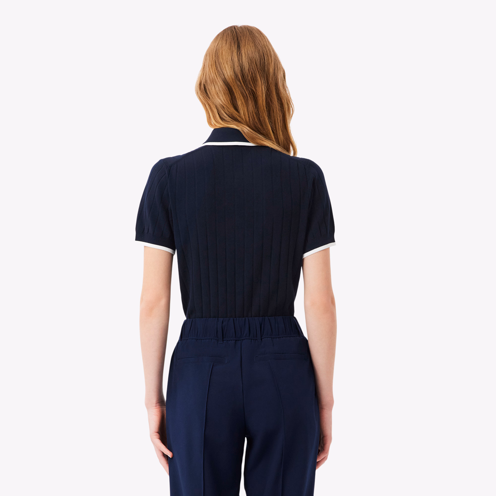 Women's Short Sleeve Polo Collar Golf Sweater