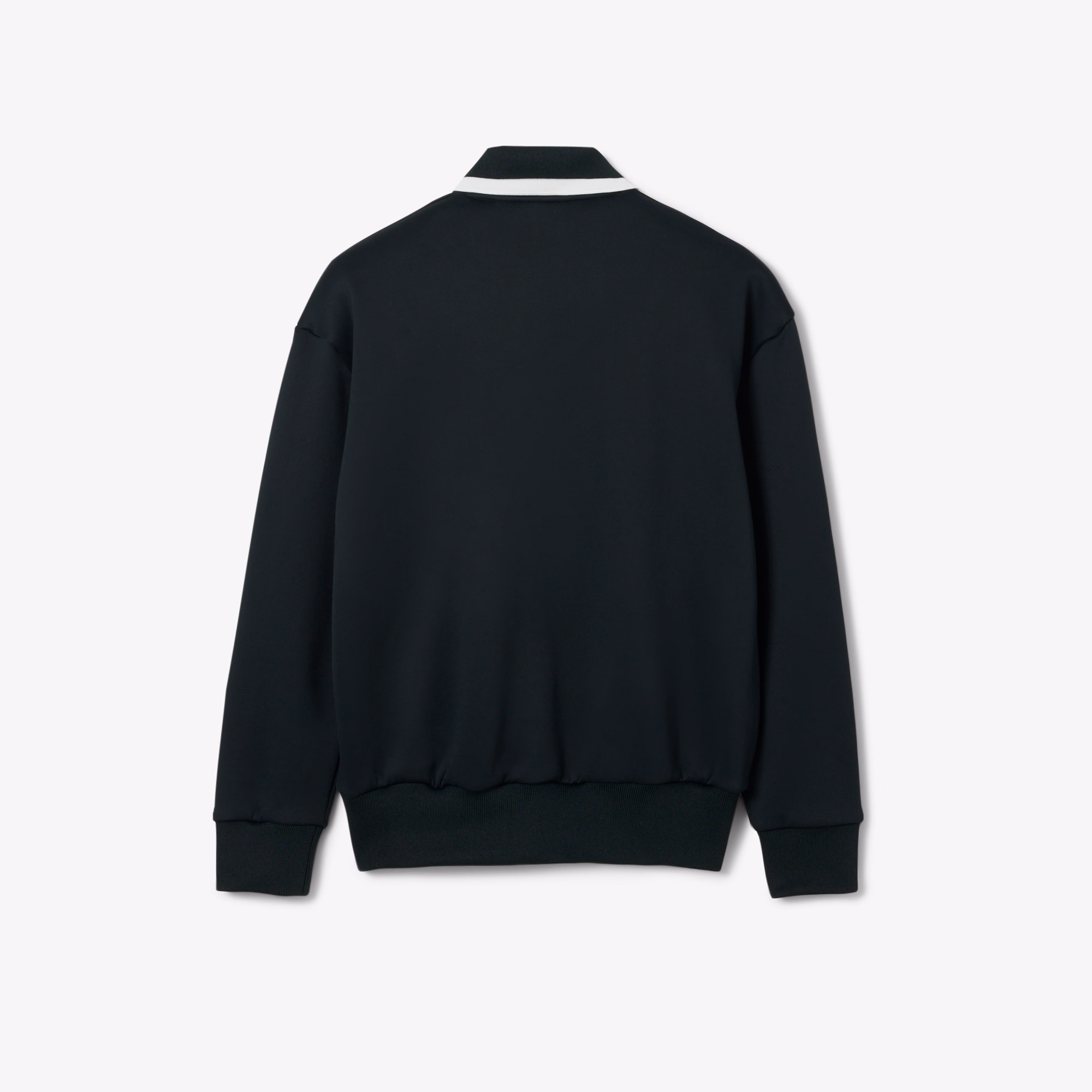 Runway Polo Shirt Collar Badge Accent Sweatshirt