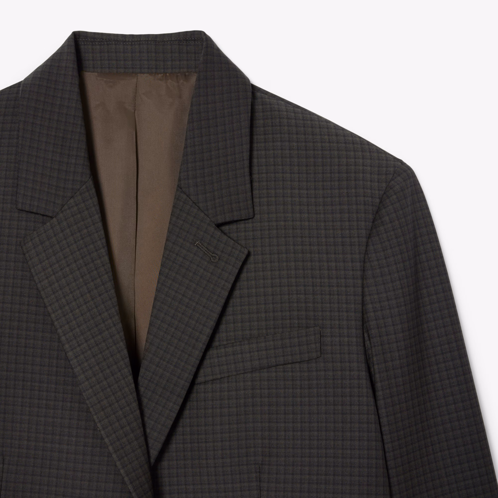 Women's Wool Blend Checked Blazer