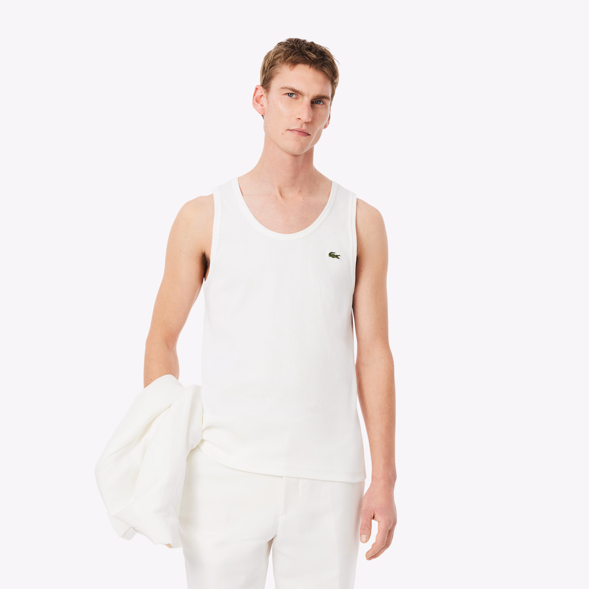 Men's Slim Fit Ribbed Cotton Tank