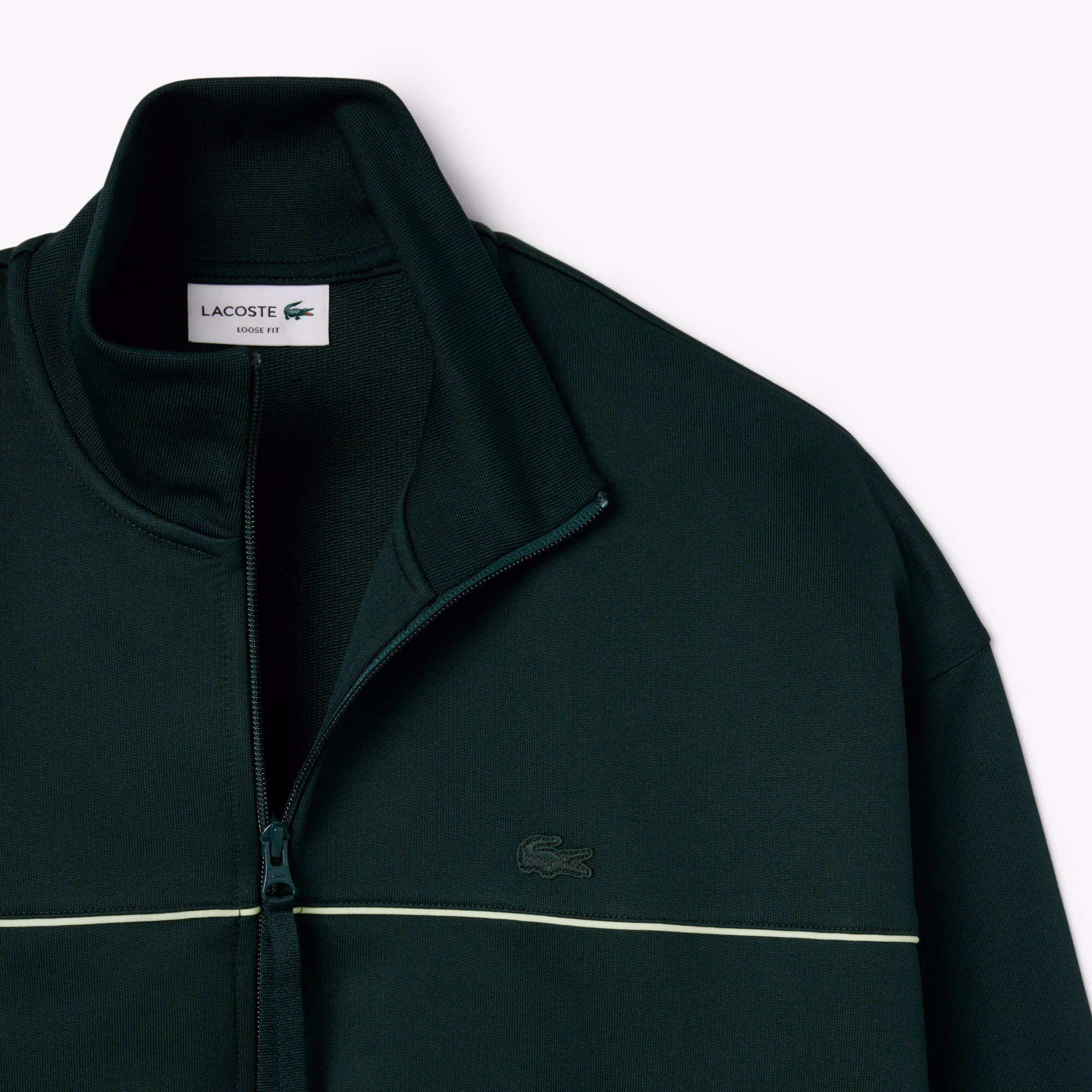 Men's Satin Effect Zip-Up Fleece Sweatshirt