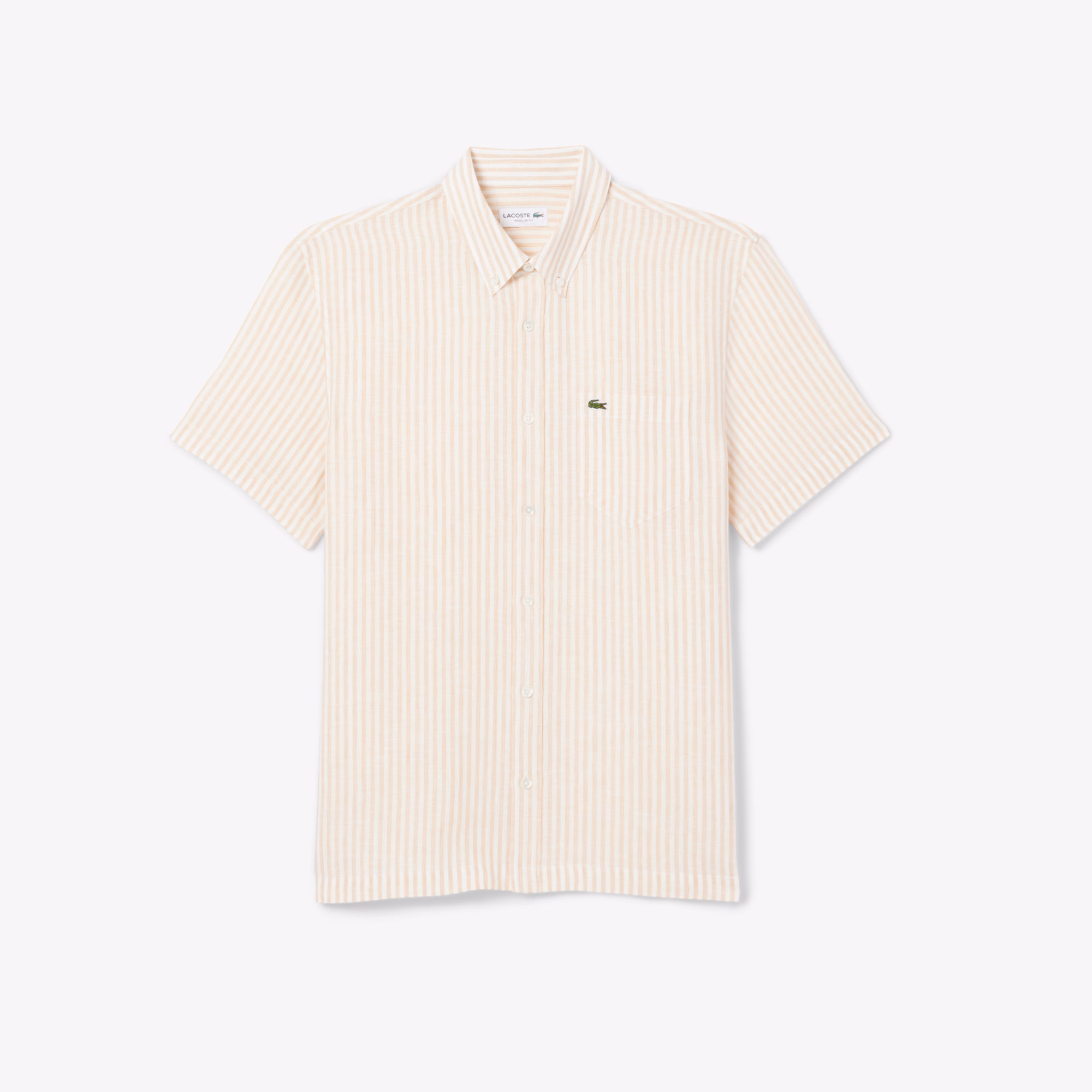Men's Regular Fit Short Sleeve Linen Shirt
