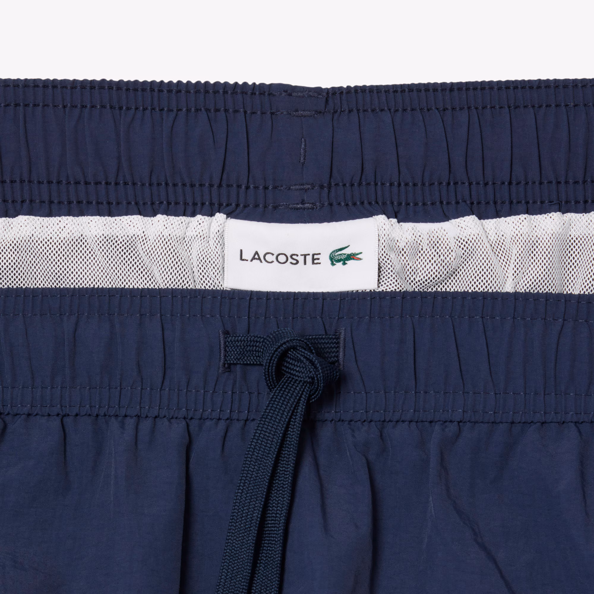 Men's Short Badge Accent Swim Trunks
