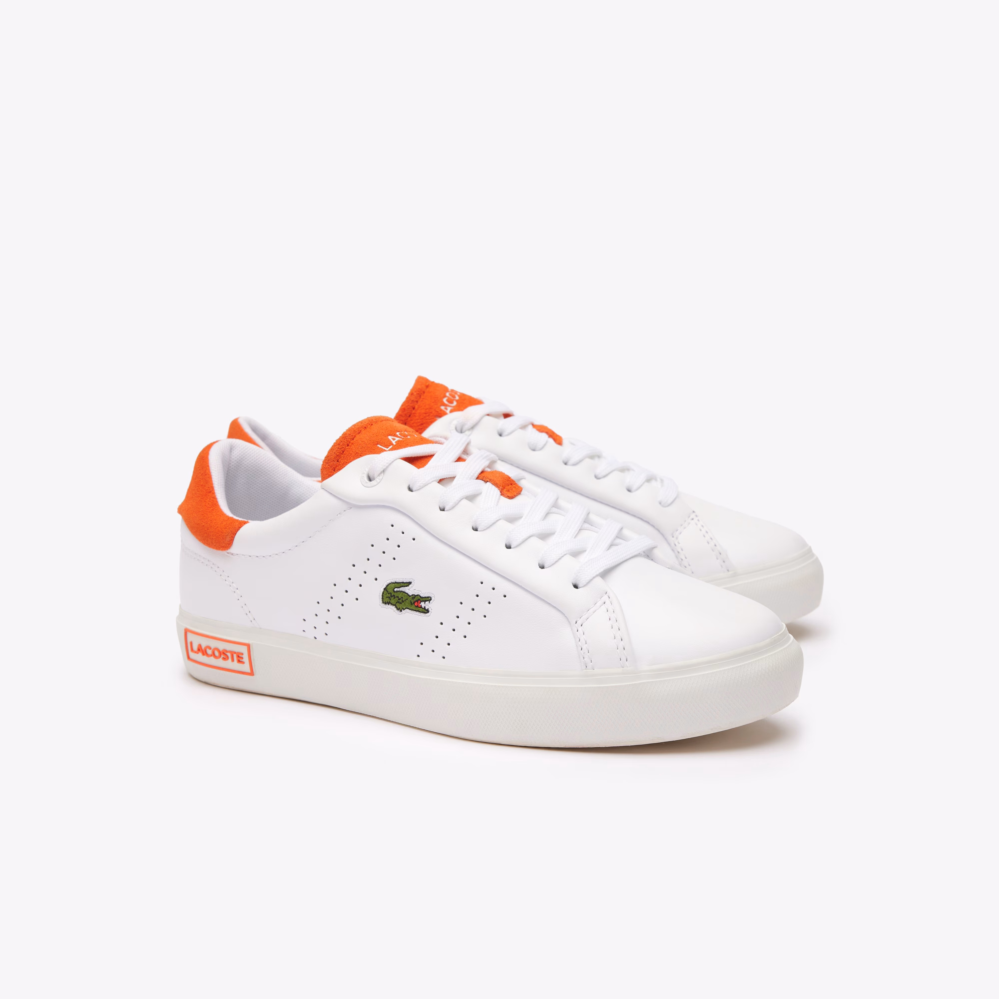 Women’s Powercourt 2.0 Orange Leather Sneakers