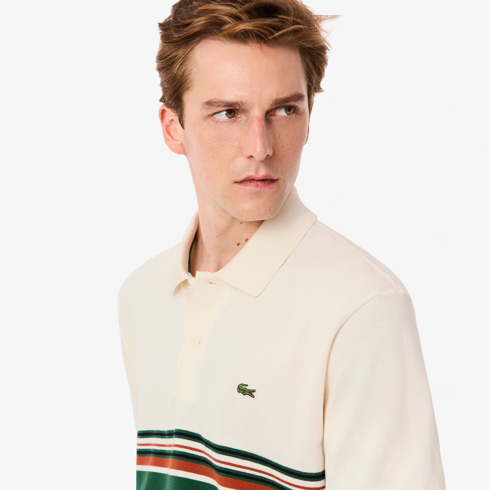 Men's Made In France Classic Fit Striped Polo