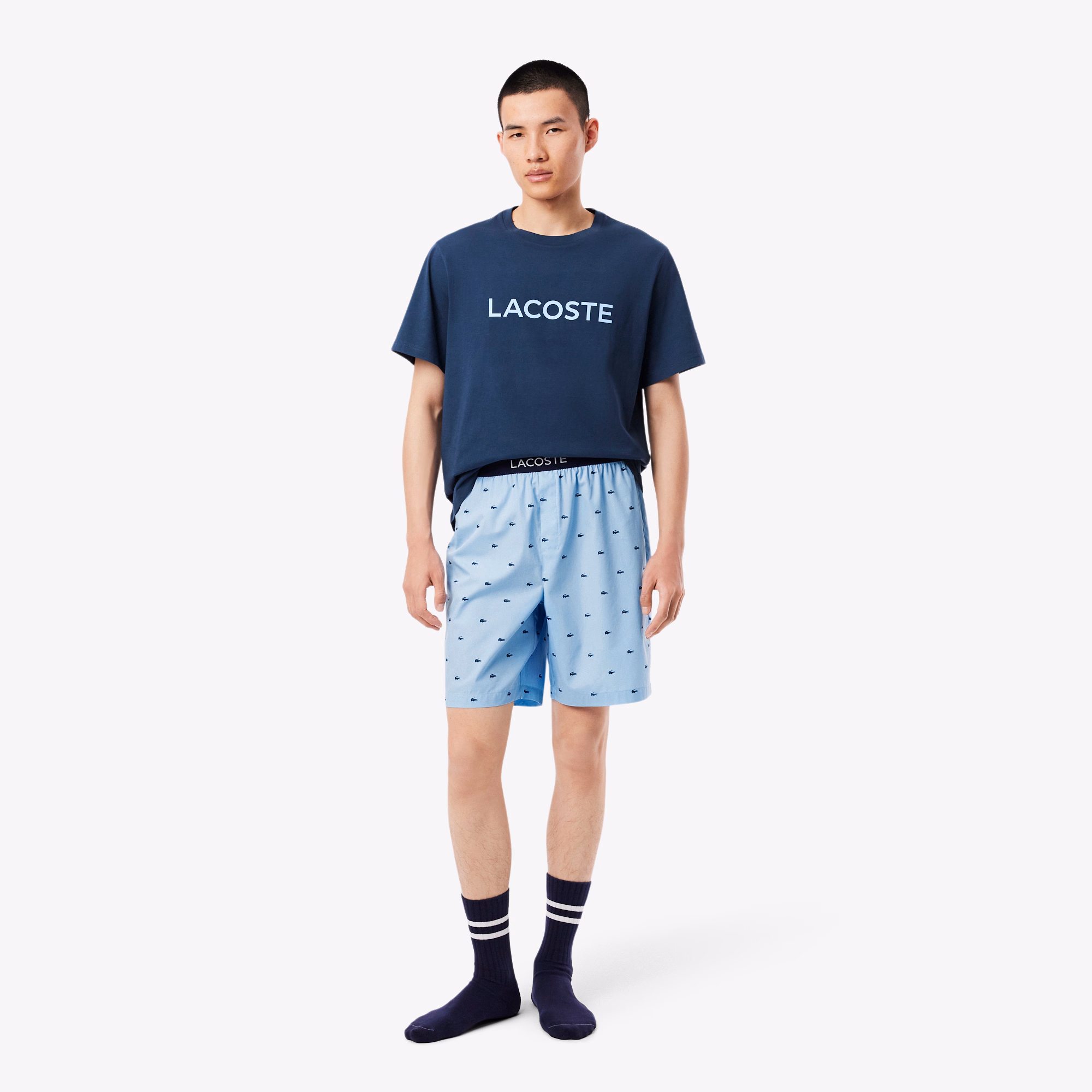 Men's Printed Poplin Pajama Shorts