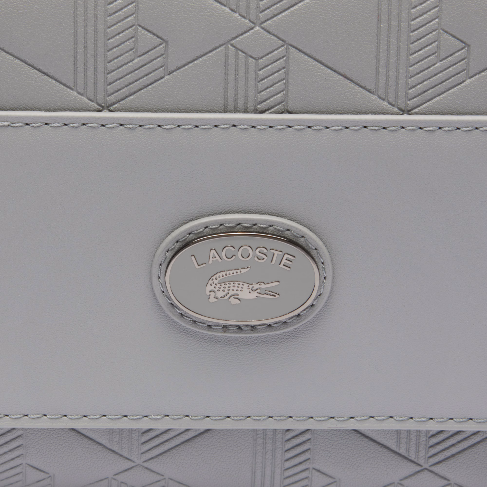 Monogram Leather Flap Close Satchel