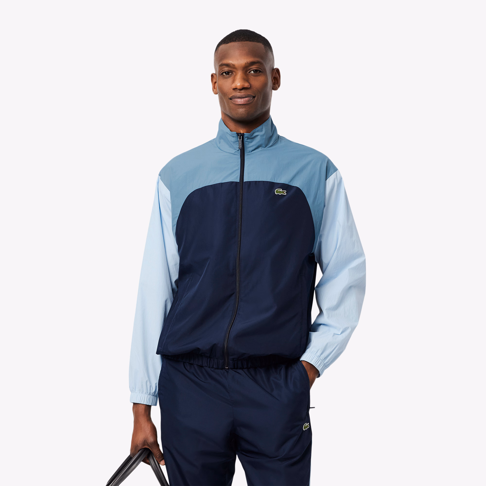 Men's Water-Repellent Colorblock Track Jacket