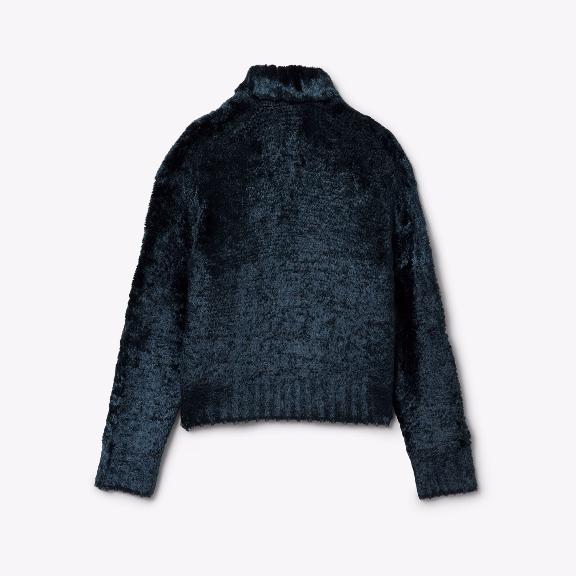 Runway Polo Collar Velour Sweater