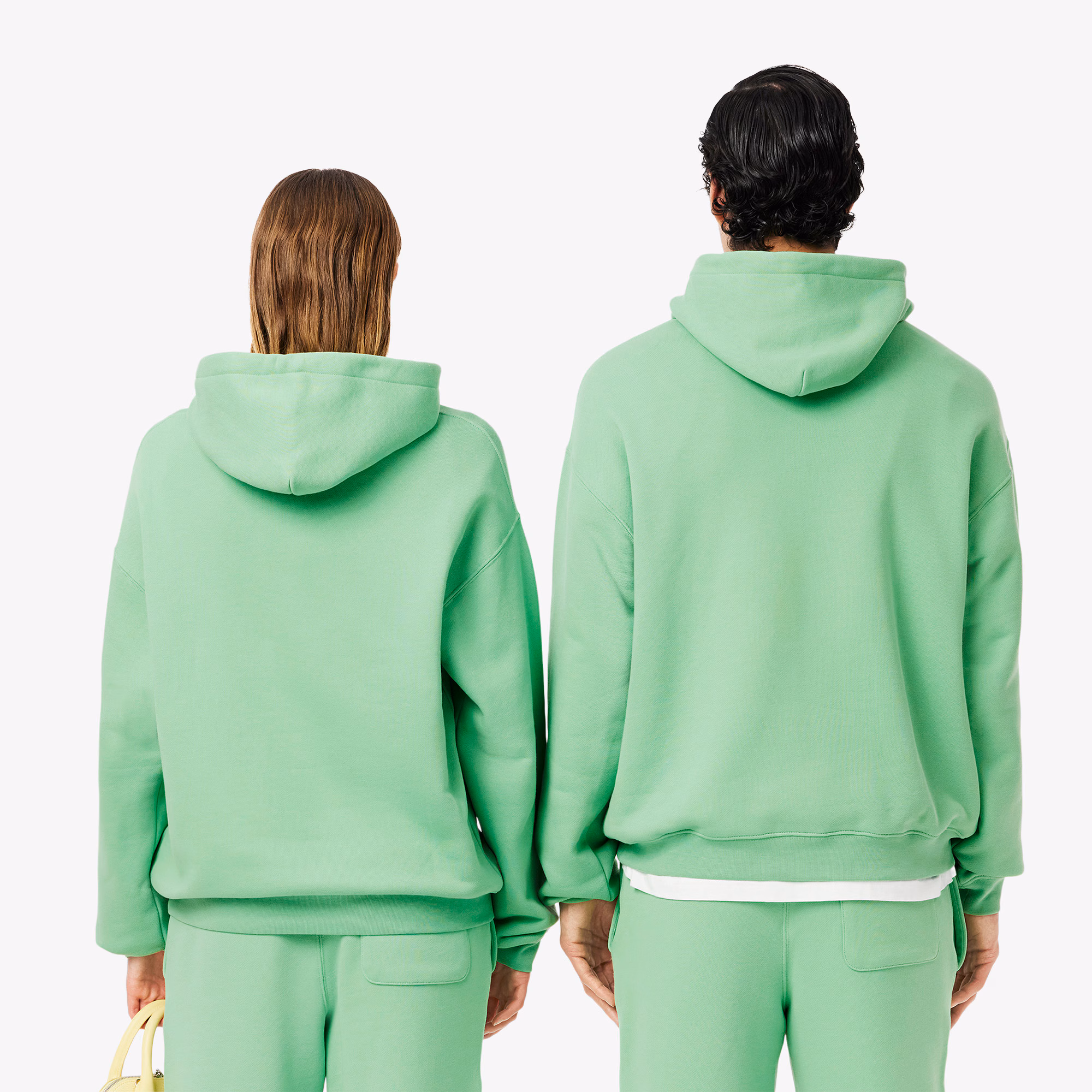 Unisex Loose Fit Badge Accent Hoodie