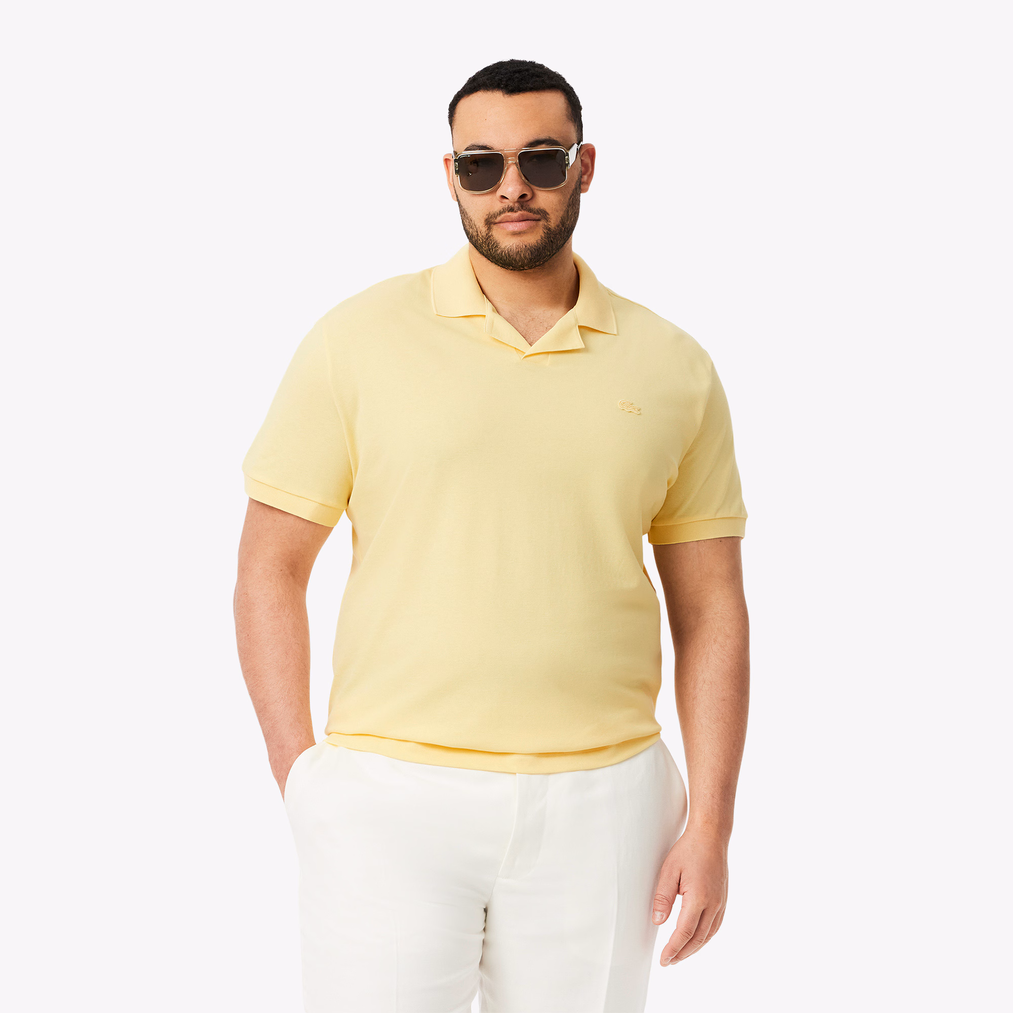 Men's Classic Fit Open Neck Paris Polo