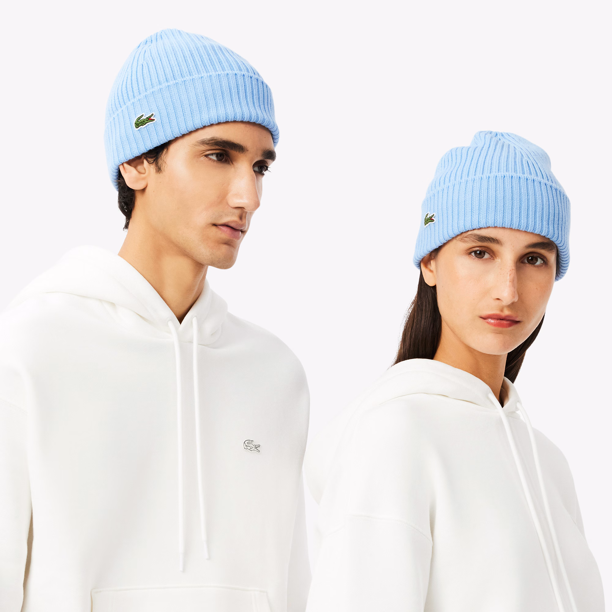 Unisex Rib Knit Brushed Wool Beanie