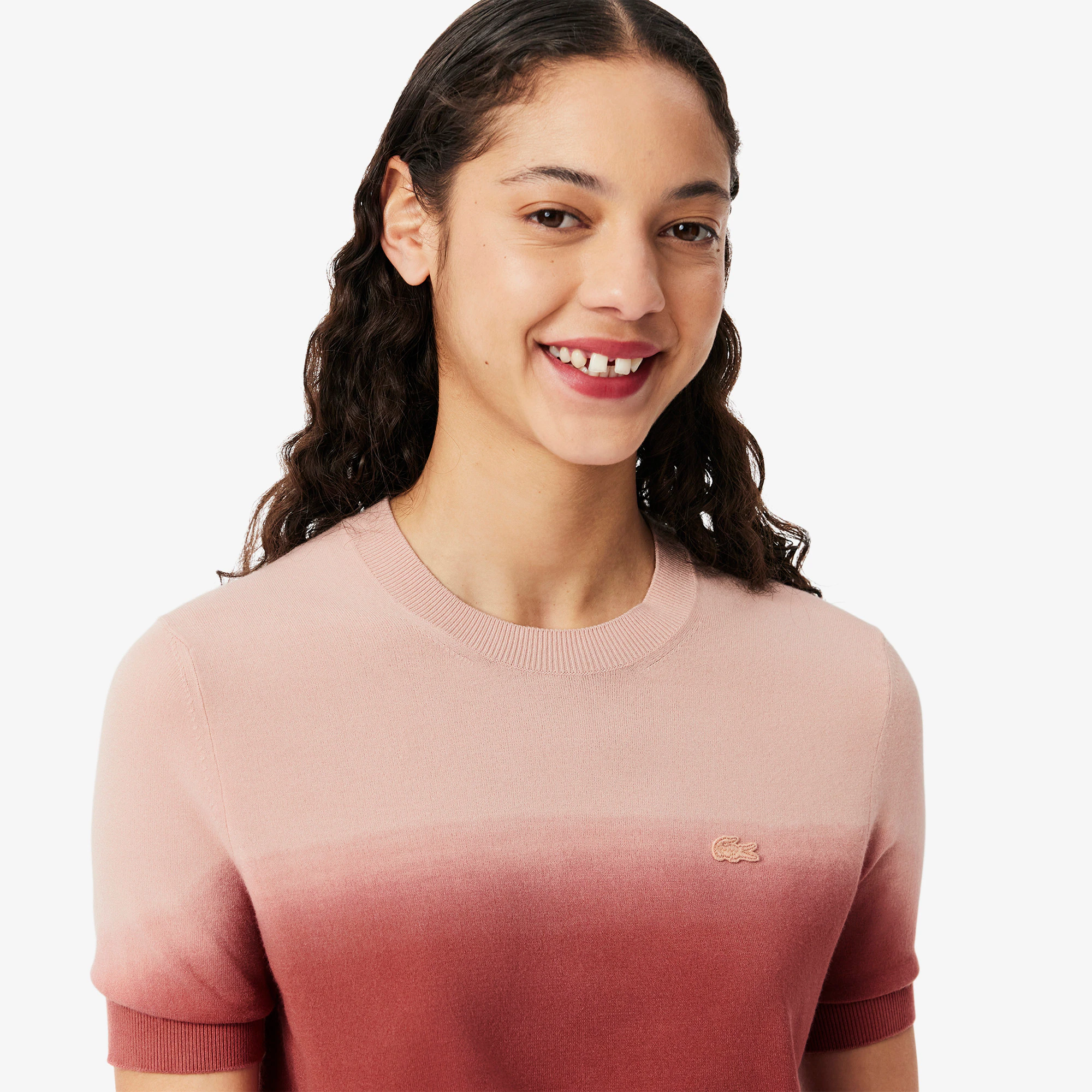 Women's Short Sleeve Ombré Sweater