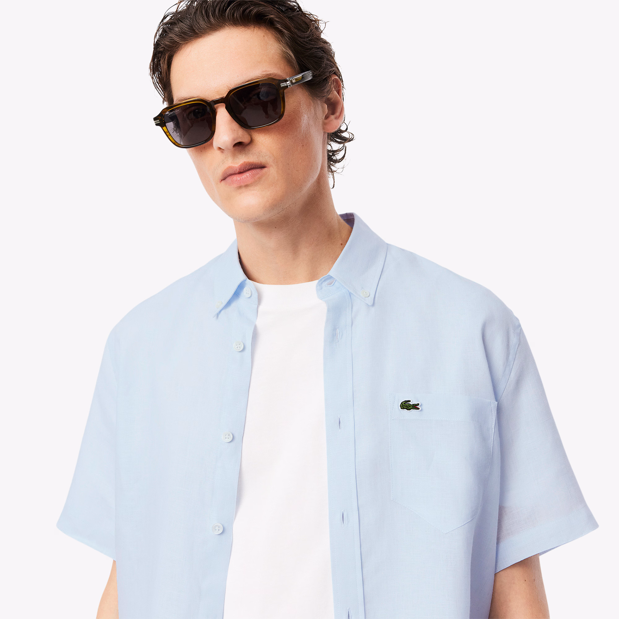 Men's Short Sleeve Linen Shirt