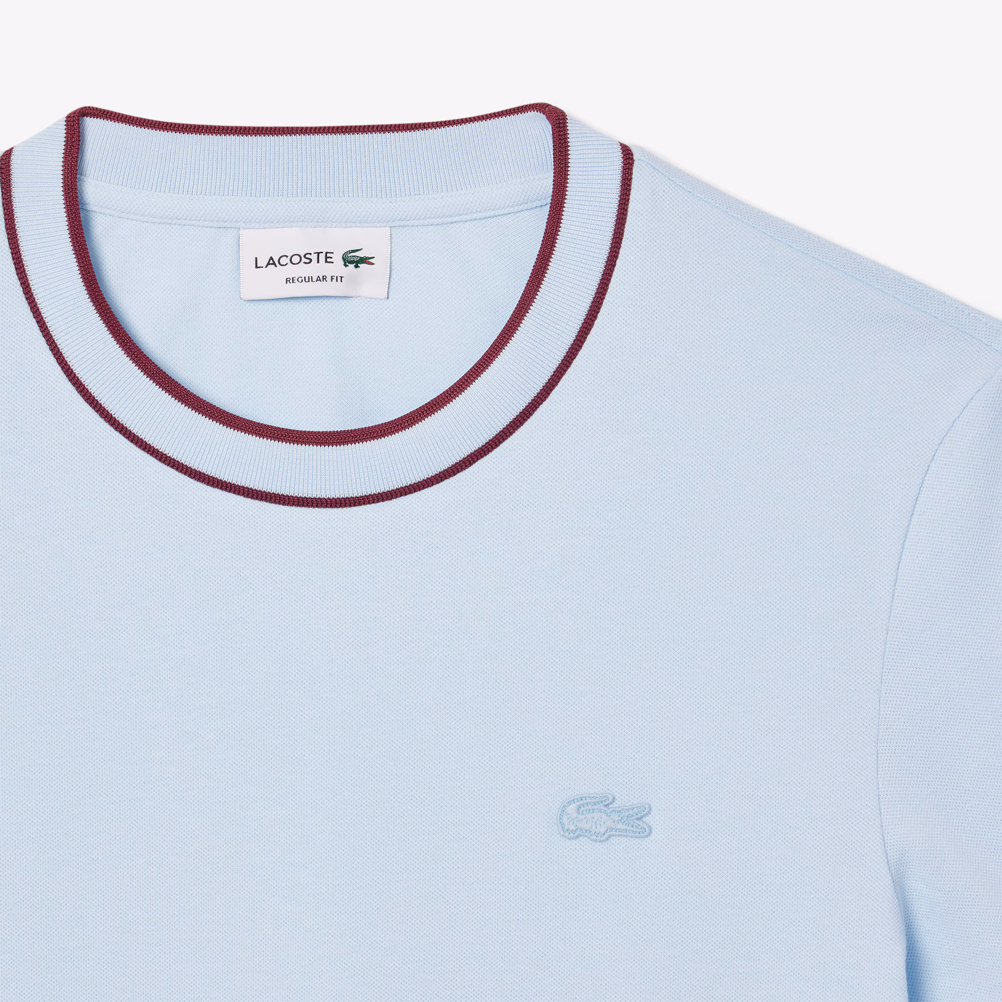 Men's Stretch Piqué Striped Collar T-Shirt