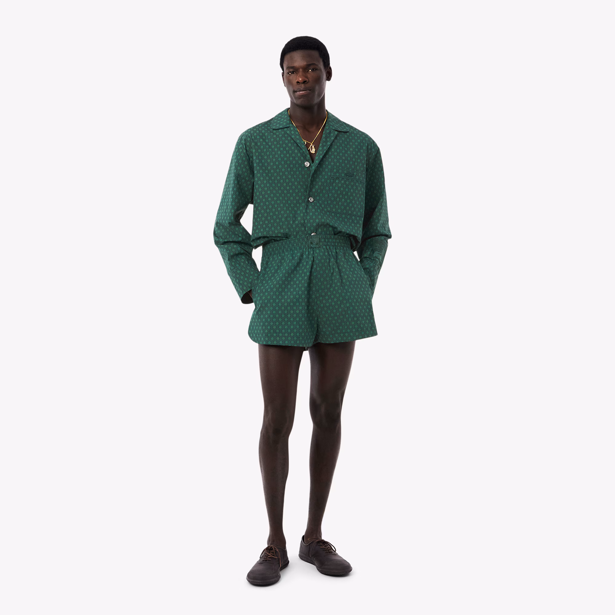 Men's Runway Print Poplin Shorts