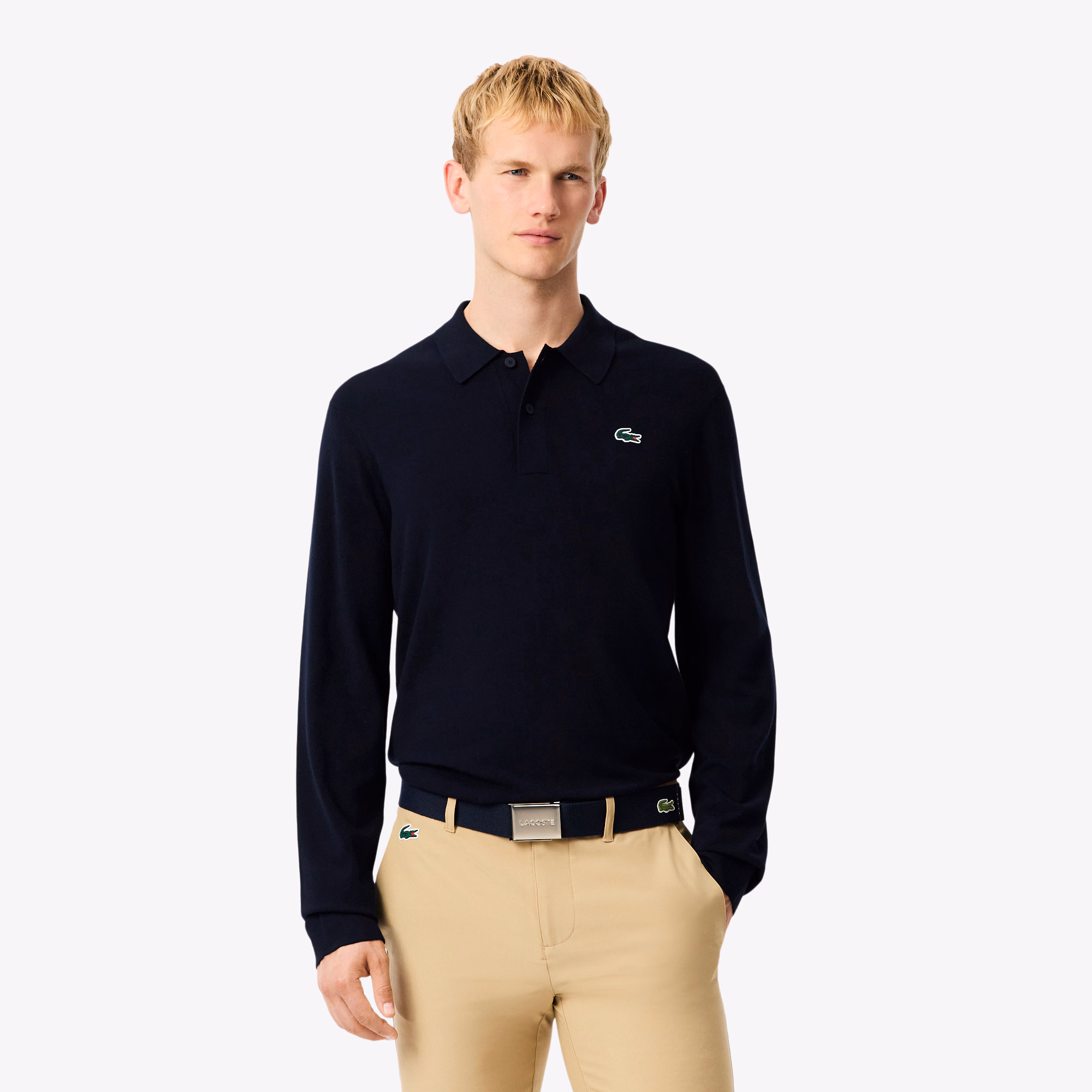 Men's Polo Collar Stretch Golf Sweater