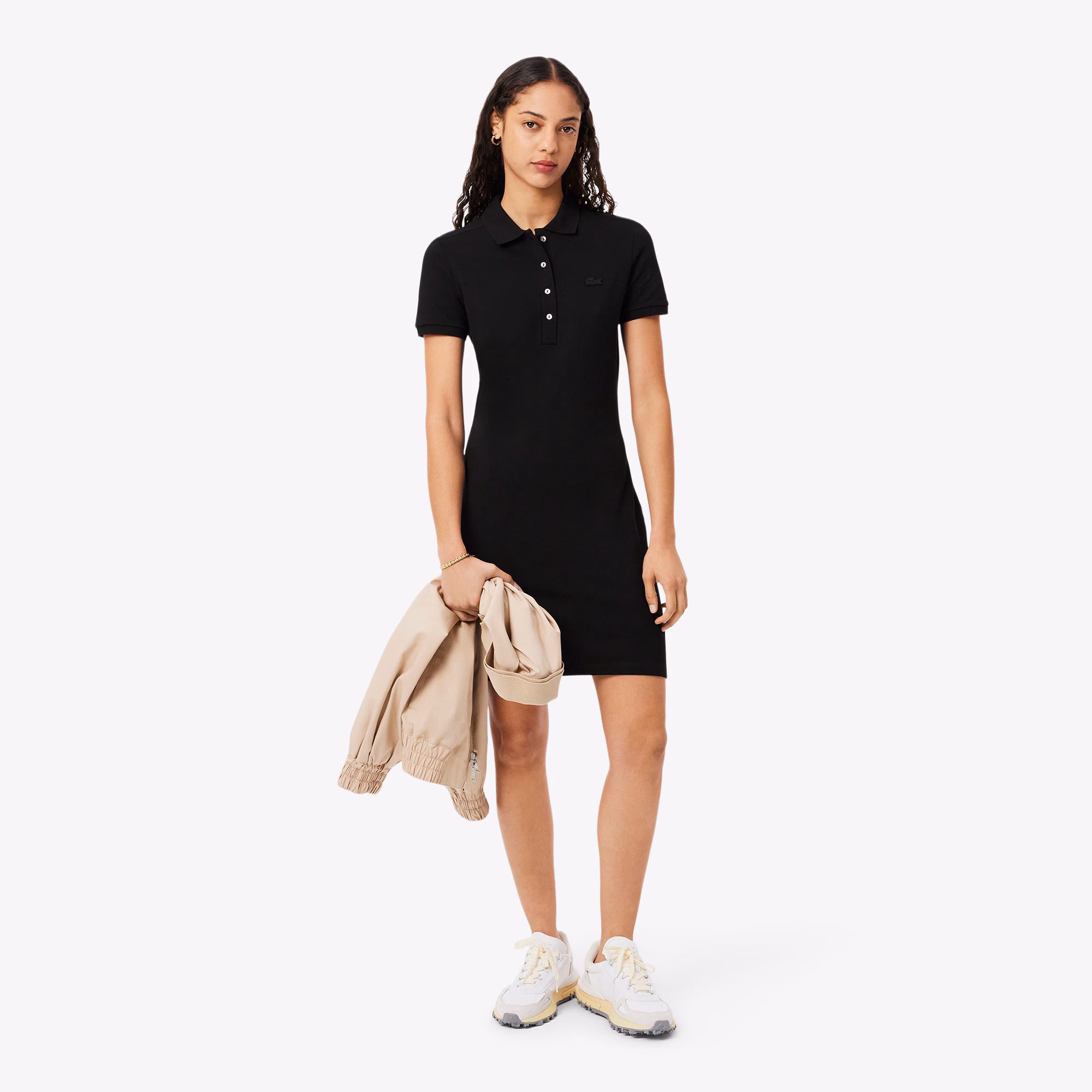 Women's Slim Fit Stretch Mini Piqué Polo Dress