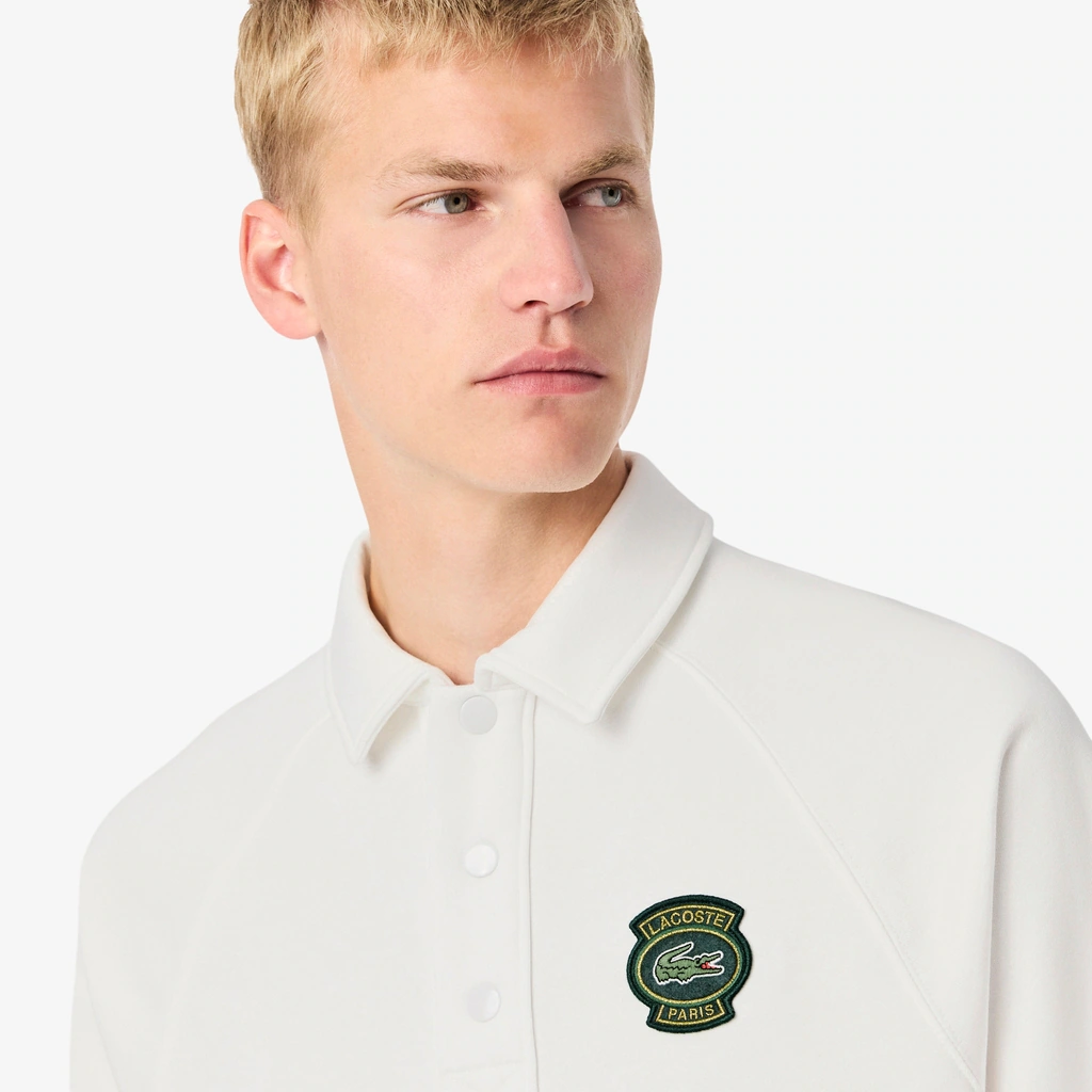 Men's Loose Fit Polo Collar Fleece Sweatshirt