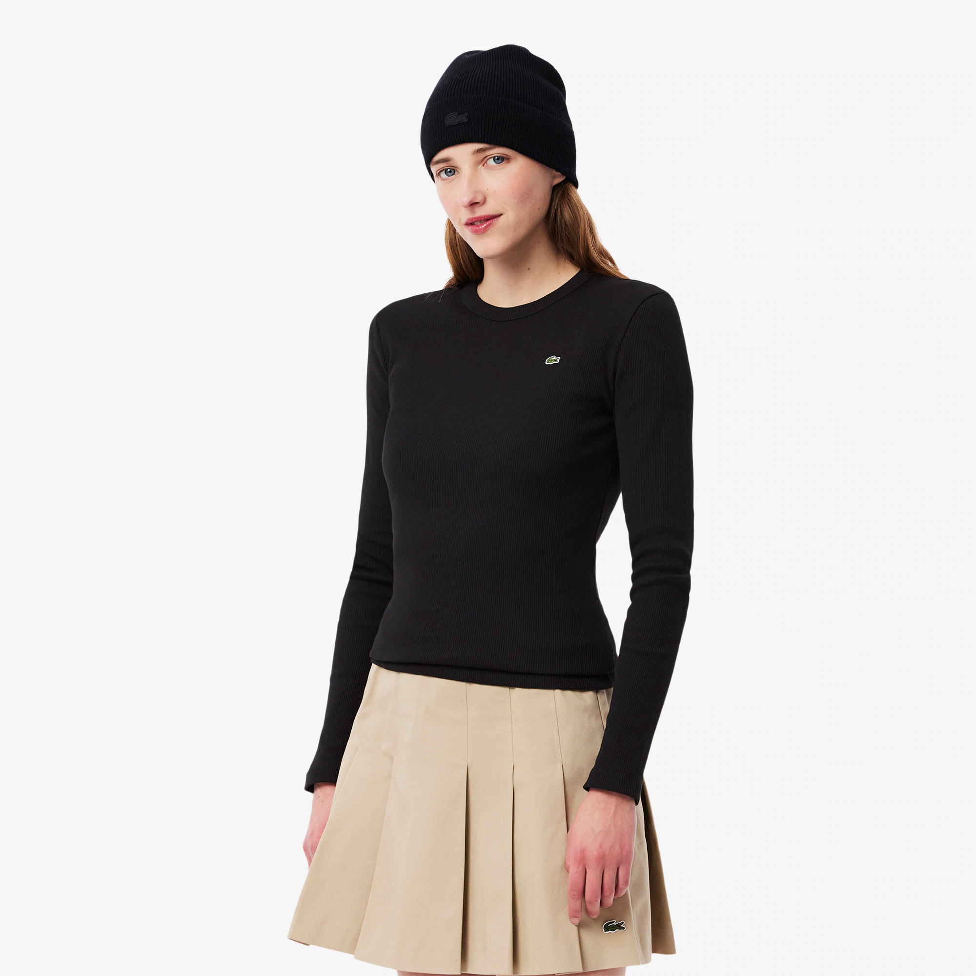 Women's Slim Fit Ribbed Cotton T-Shirt