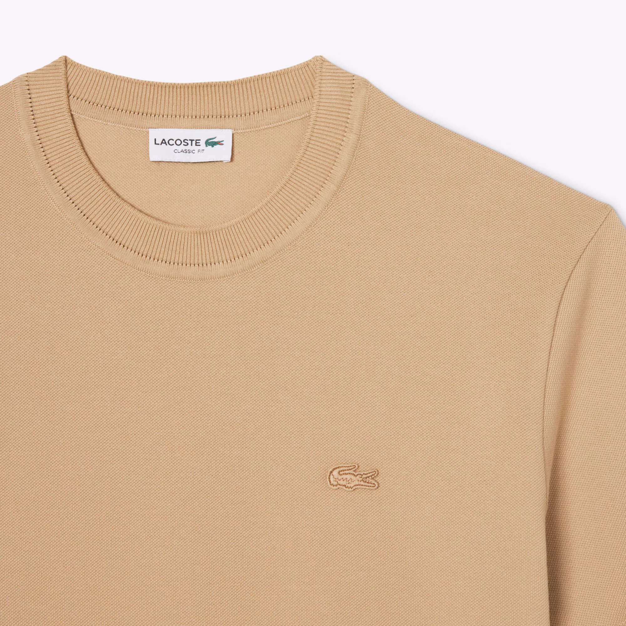 Men's Ribbed Neck Petit Piqué T-Shirt