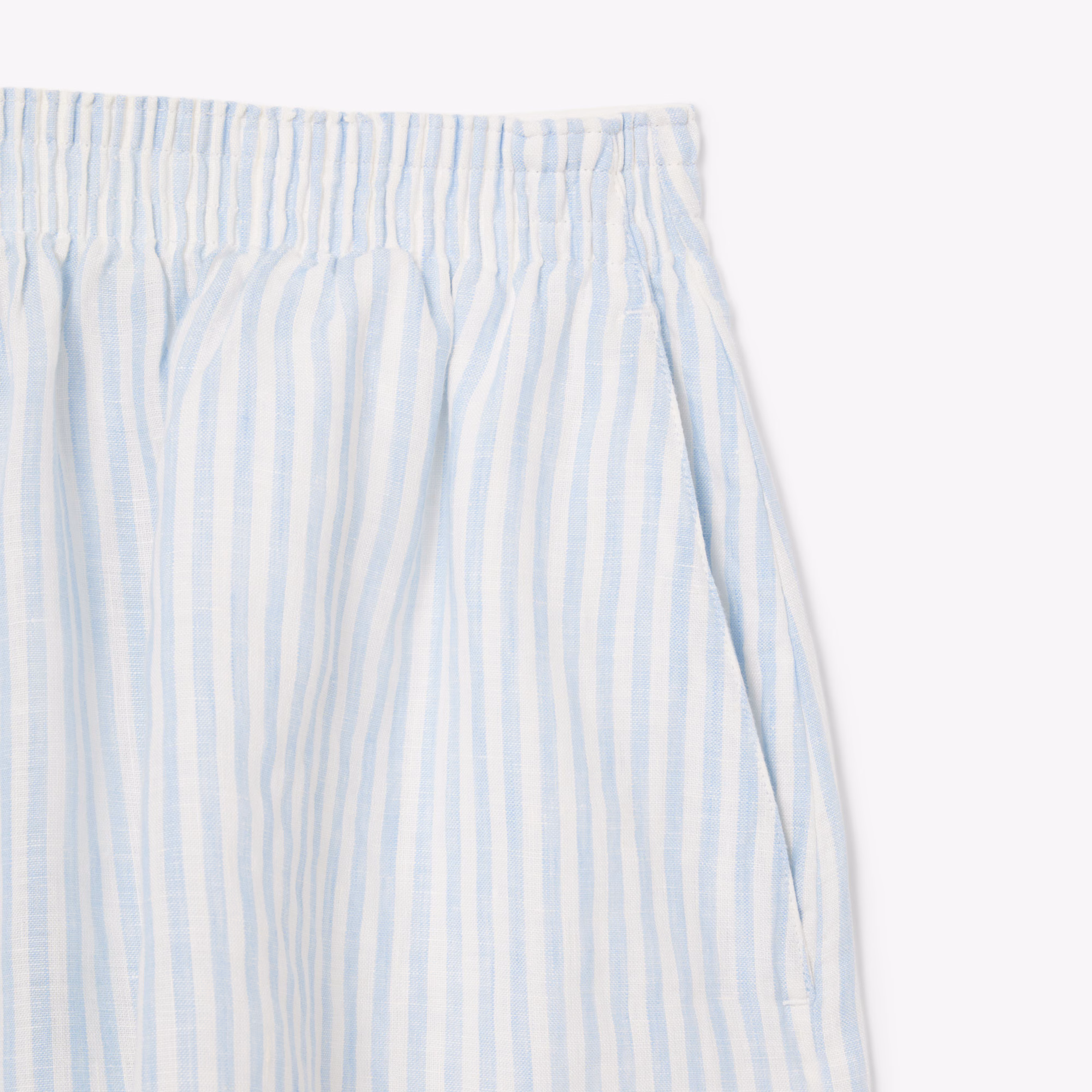 Women's Relaxed Fit Striped Linen Shorts