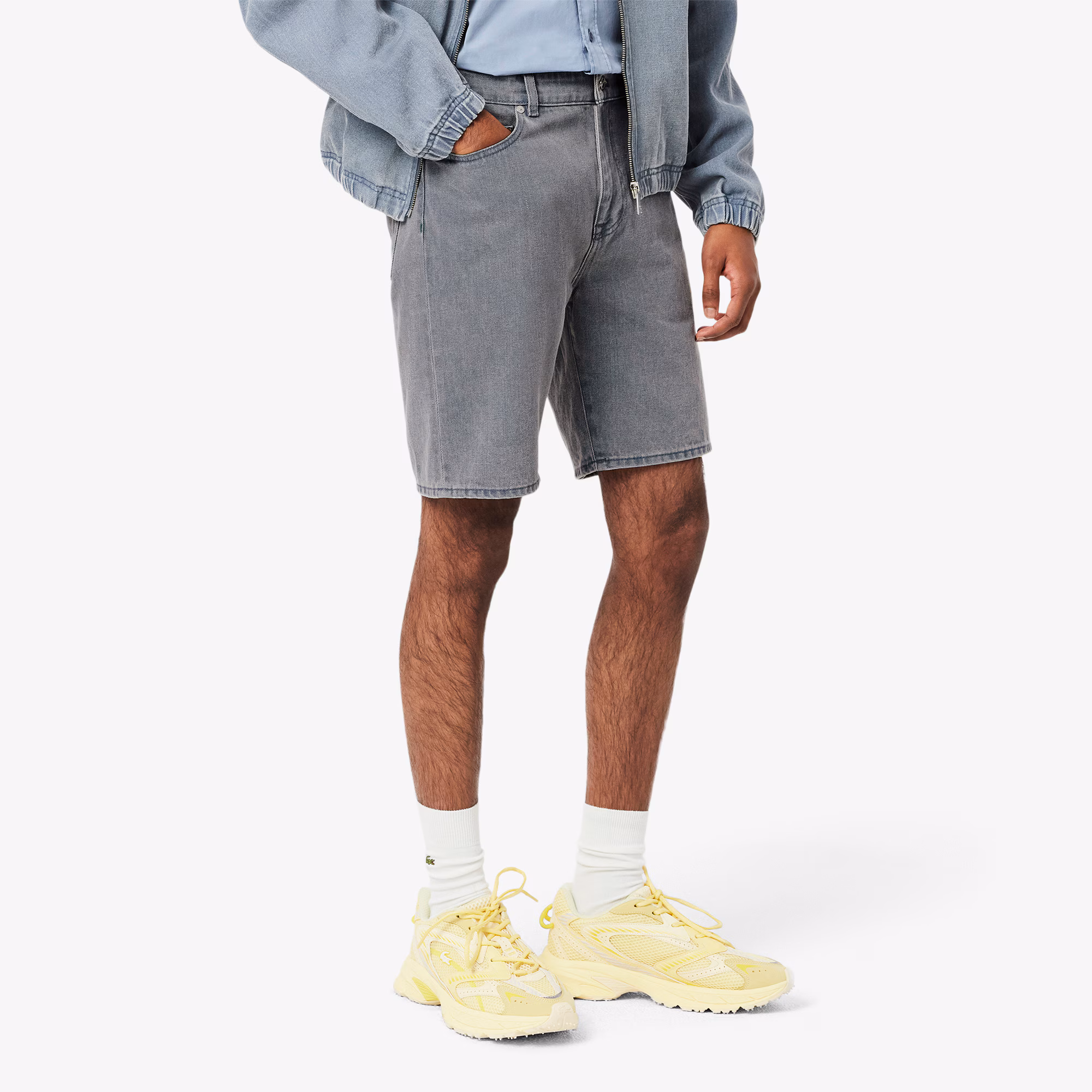 Men's Washed Effect Denim Shorts