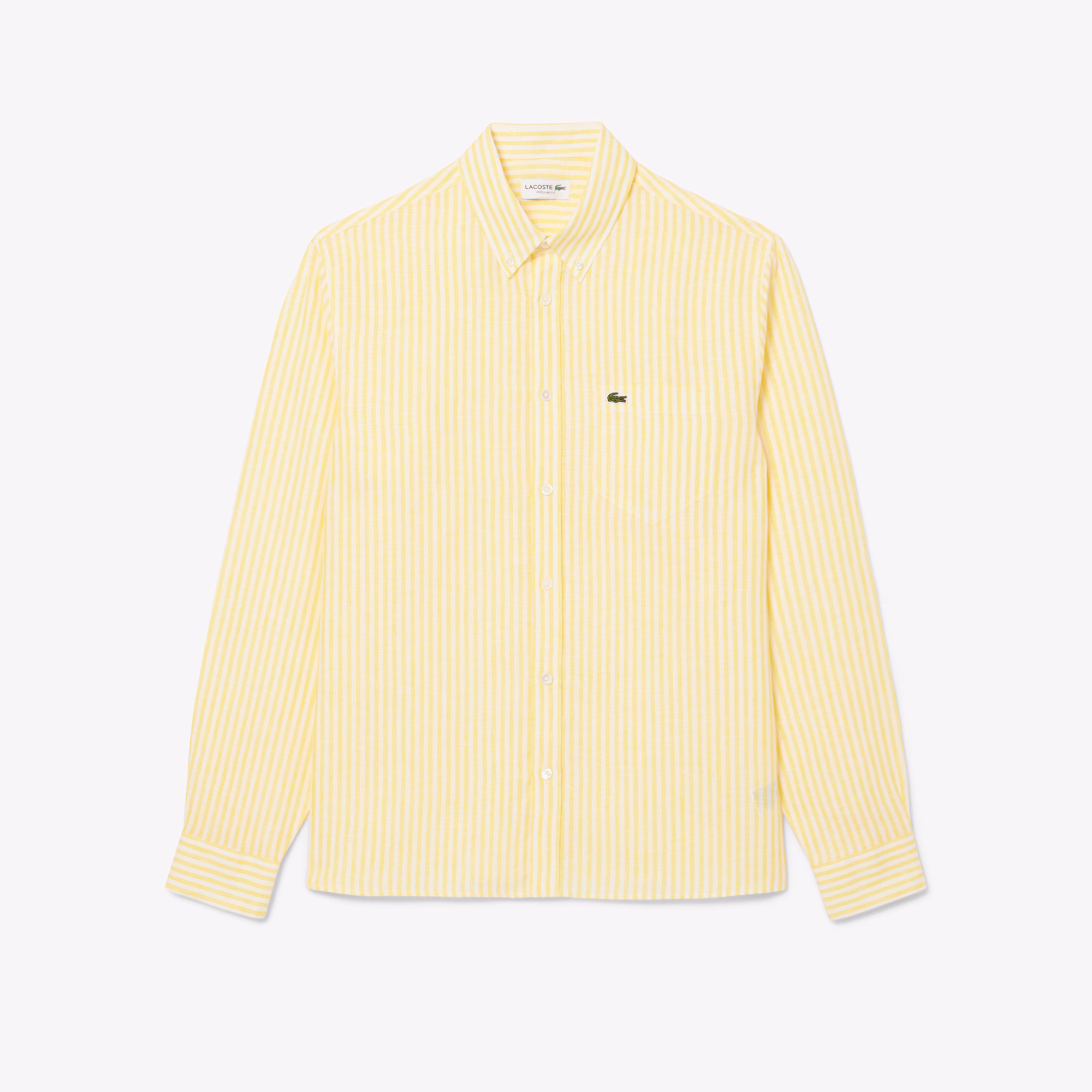 Men's Regular Fit Striped Linen Shirt