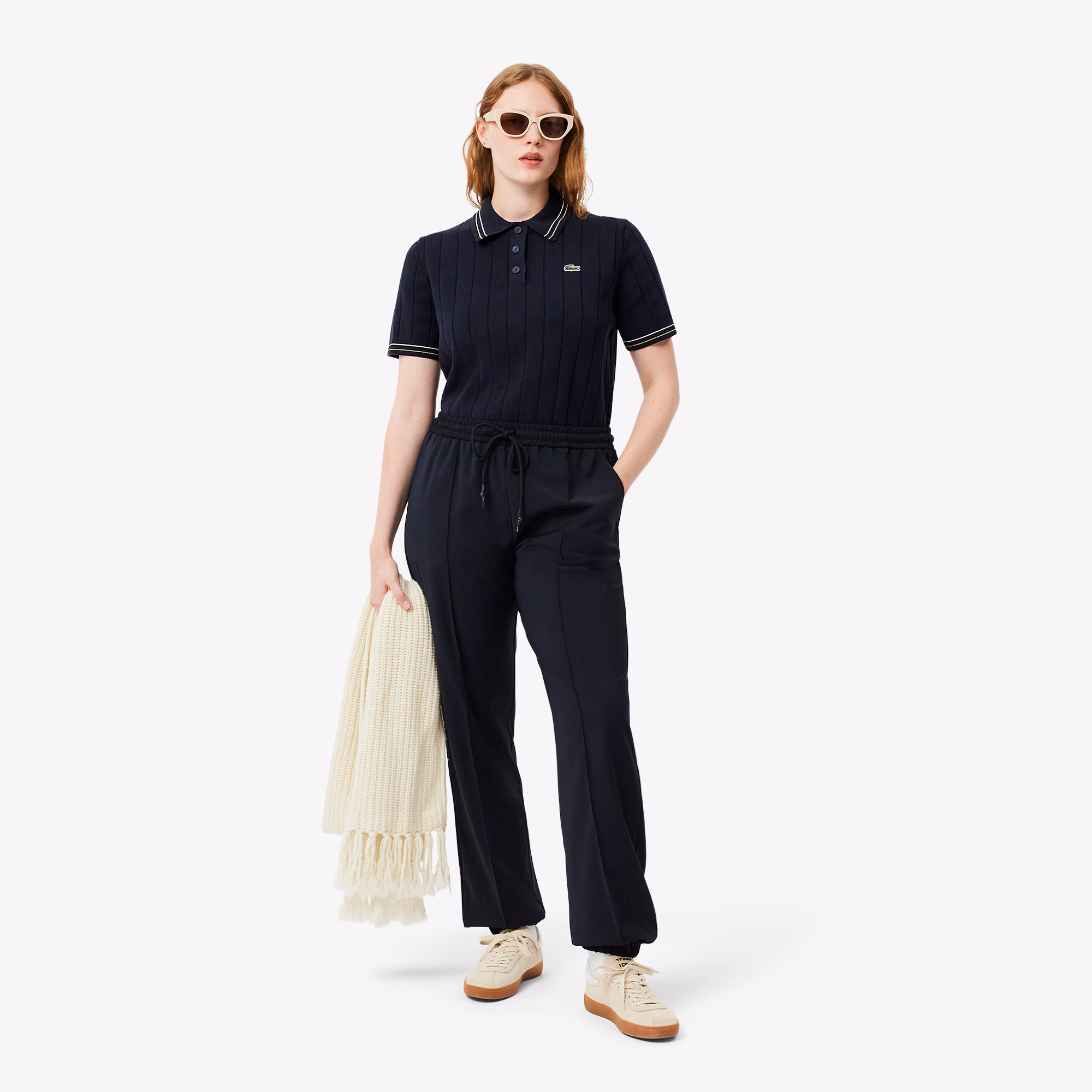 Women's Made In France Ribbed Cotton Polo