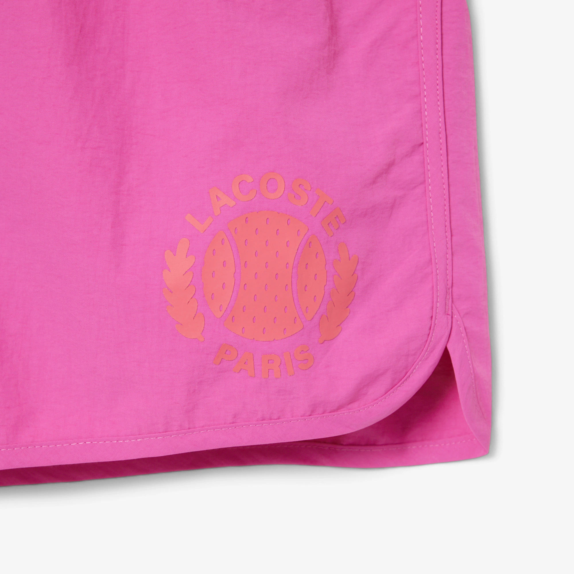 Men's Short Badge Accent Swim Trunks