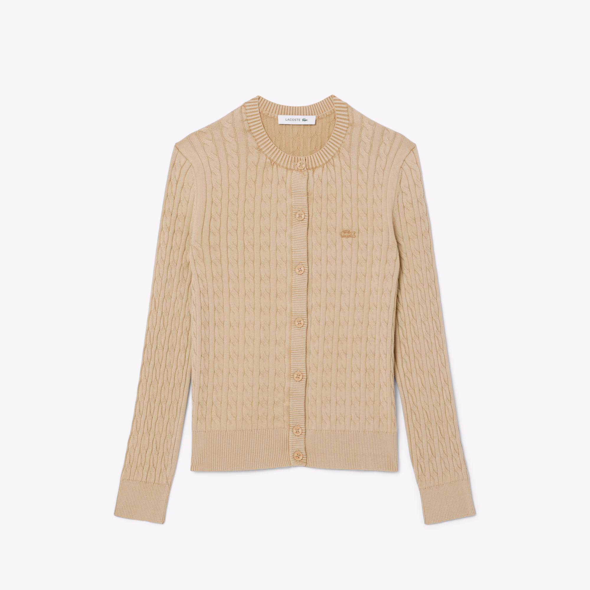 Women's Wash Effect Cable Knit Cardigan