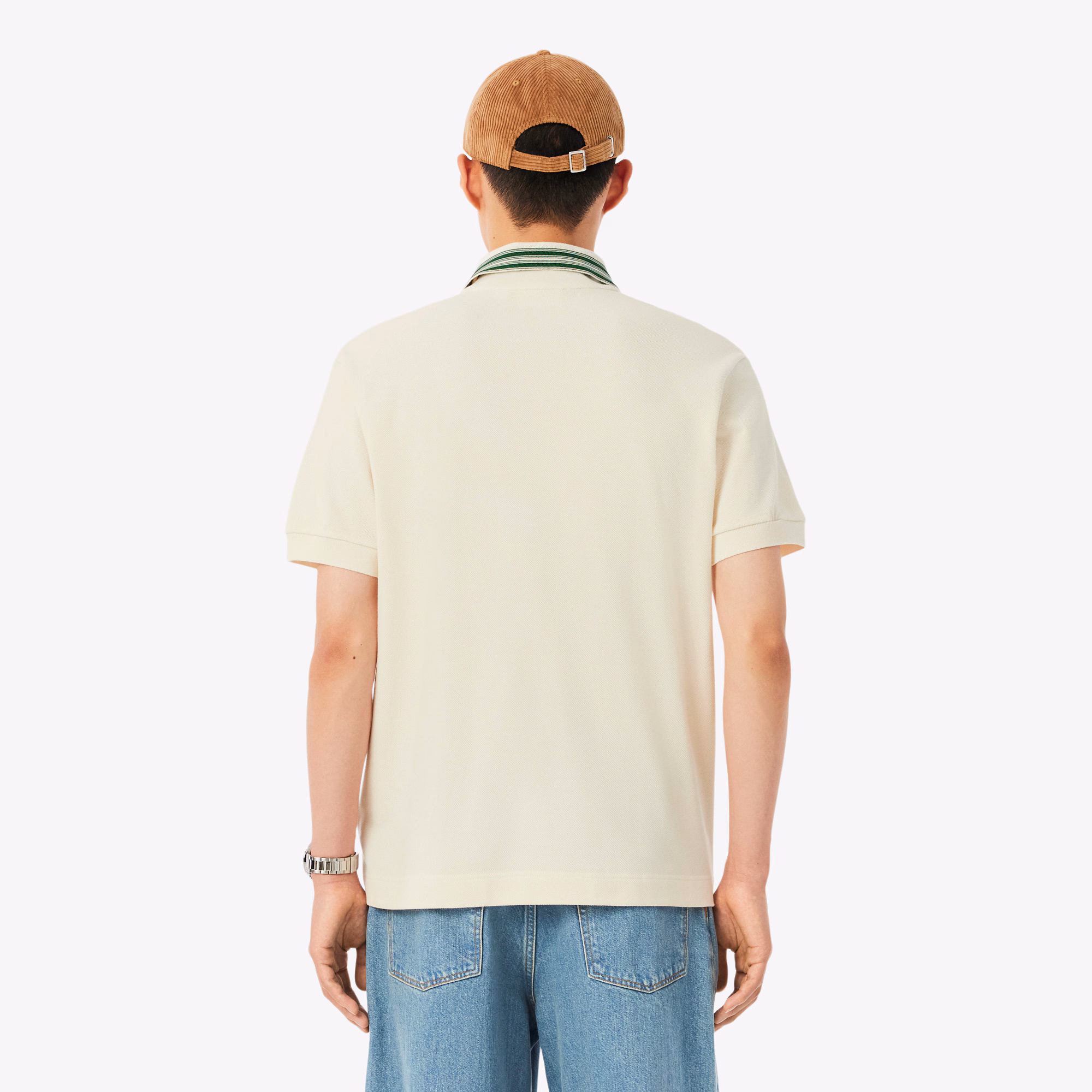 Men's Made In France Classic Fit Stripe Collar Polo