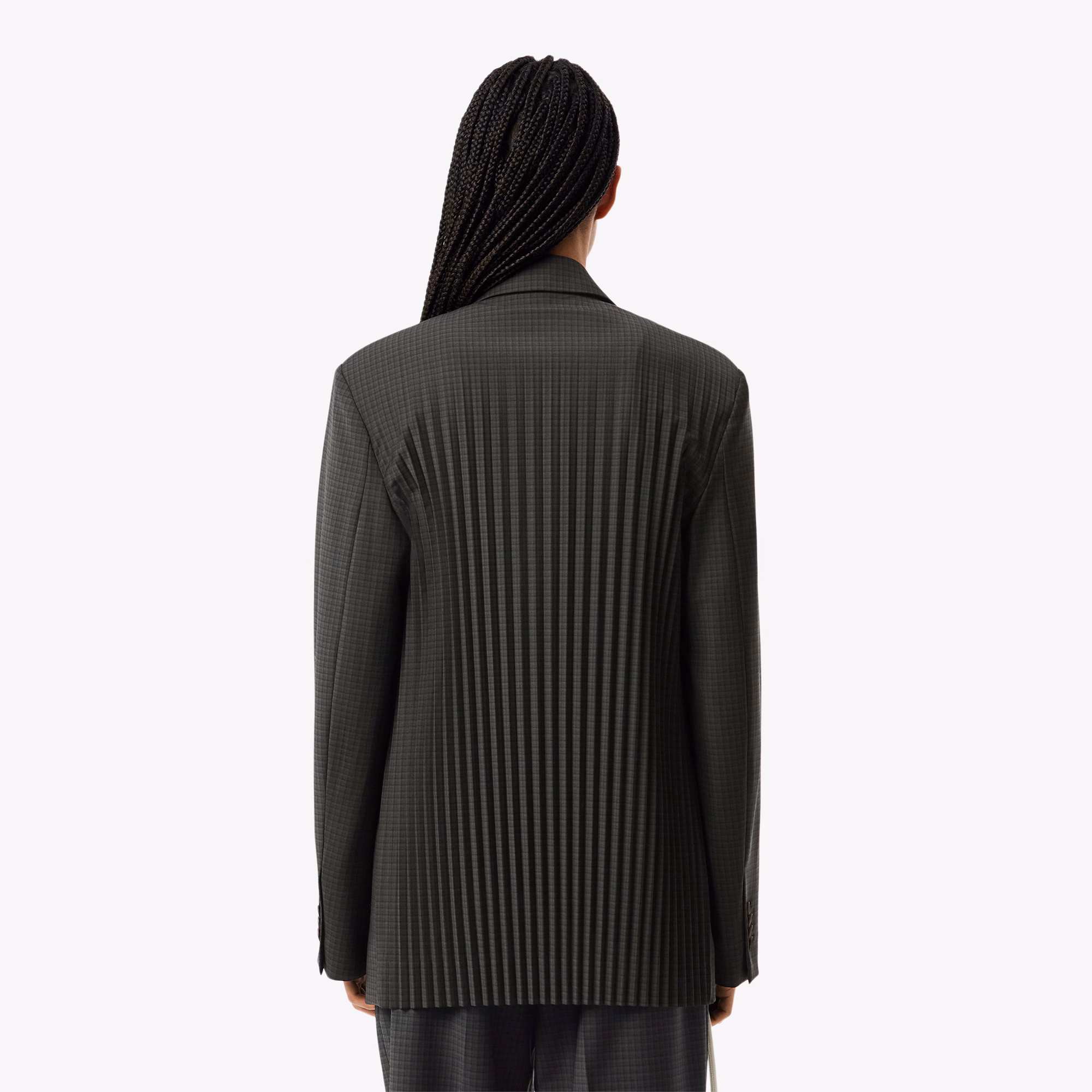 Women's Wool Blend Checked Blazer