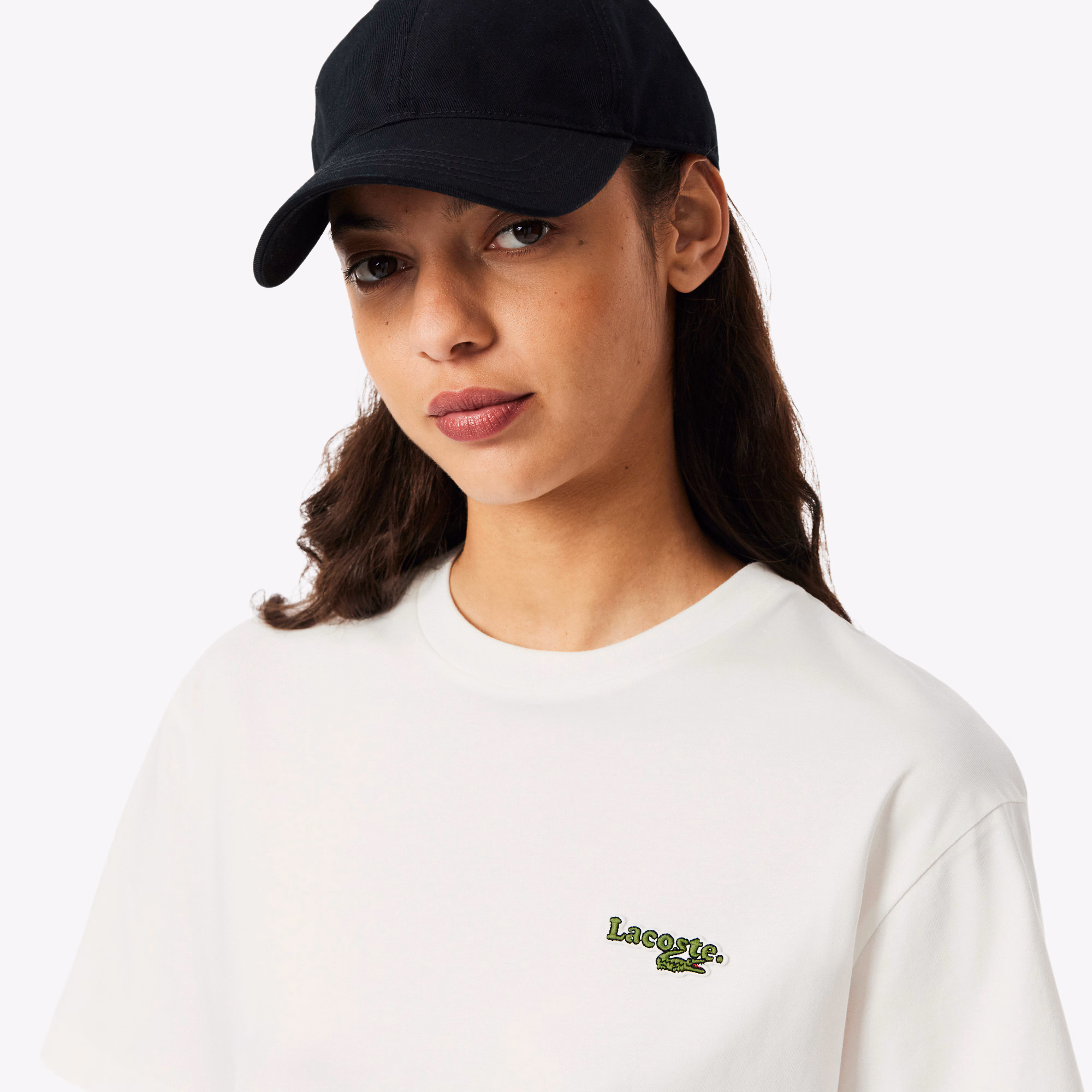 Women's Oversized Short Cut Cotton Logo T-Shirt