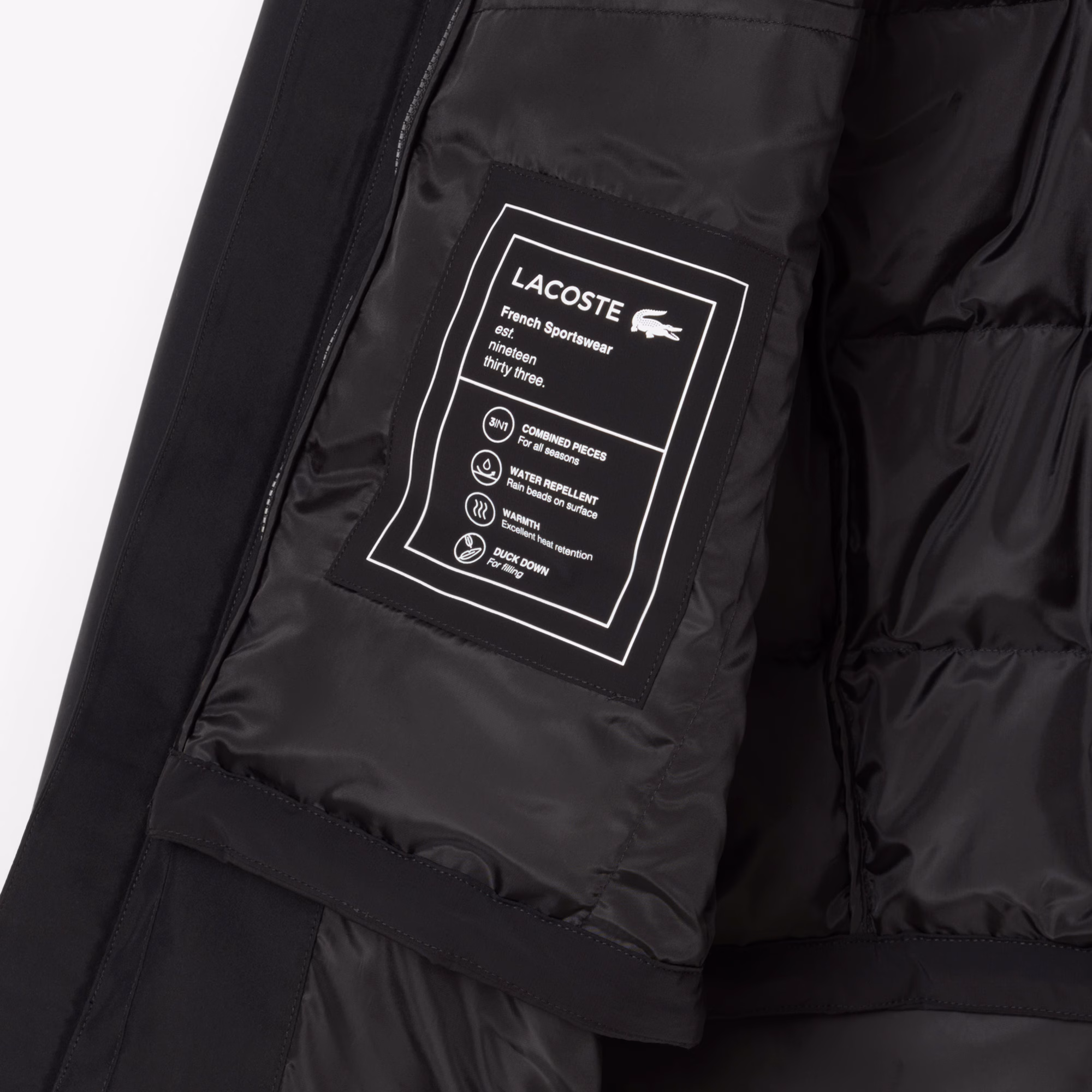 Men's 3-in-1 Water-Repellent Padded Parka