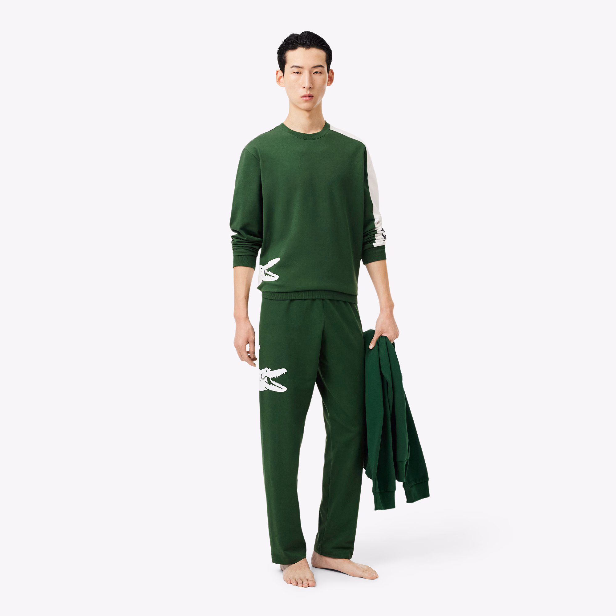 Men's Printed Fleece Loungewear Pants