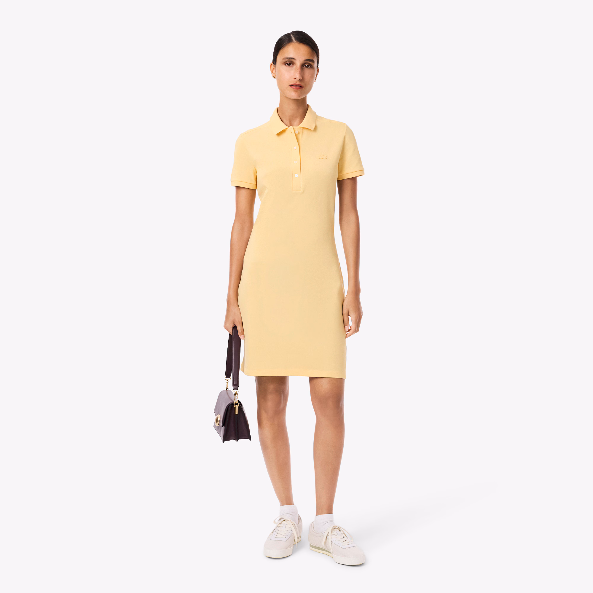 Women's Slim Fit Stretch Mini Piqué Polo Dress