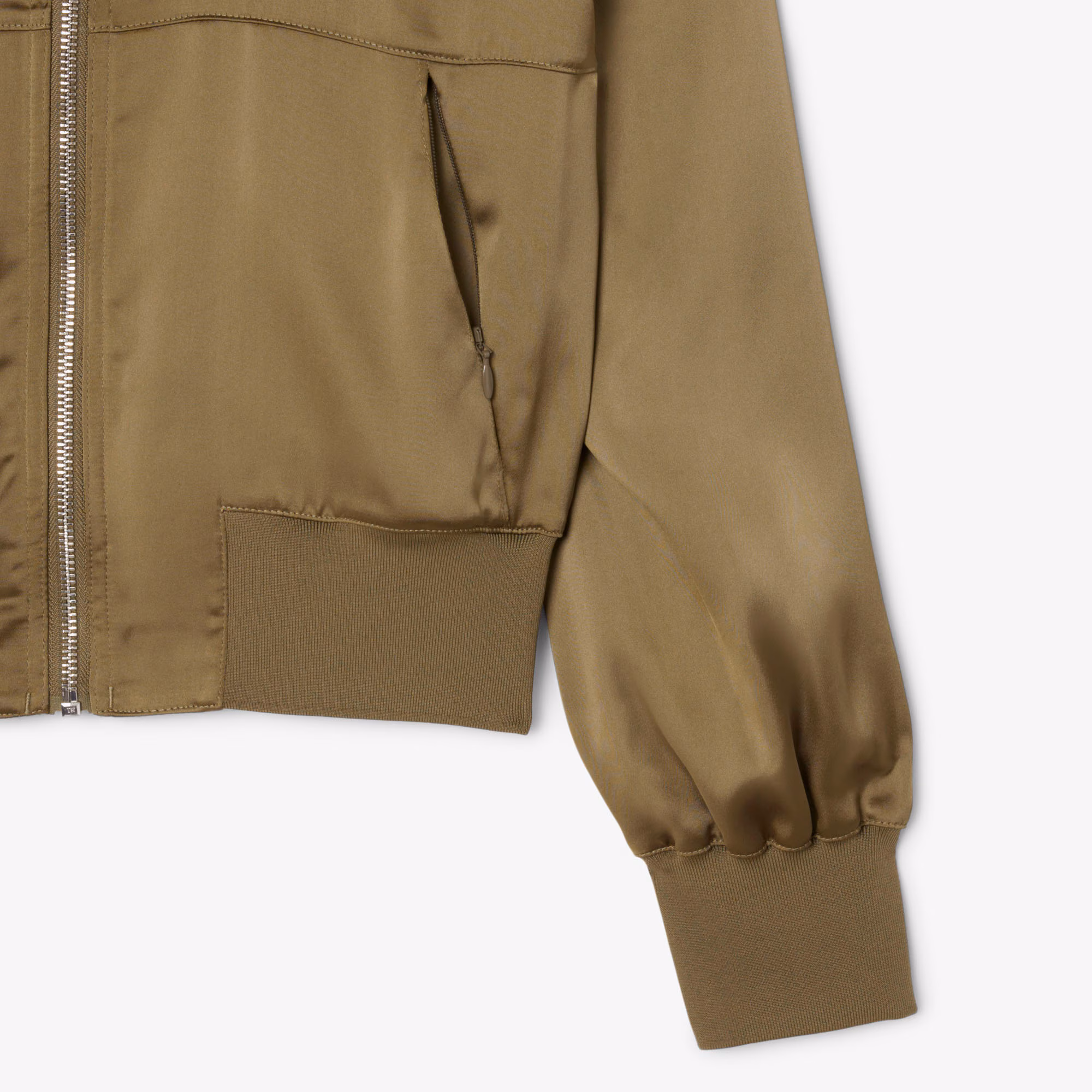 Women's Oversized Embroidered Signature Satin Bomber Jacket