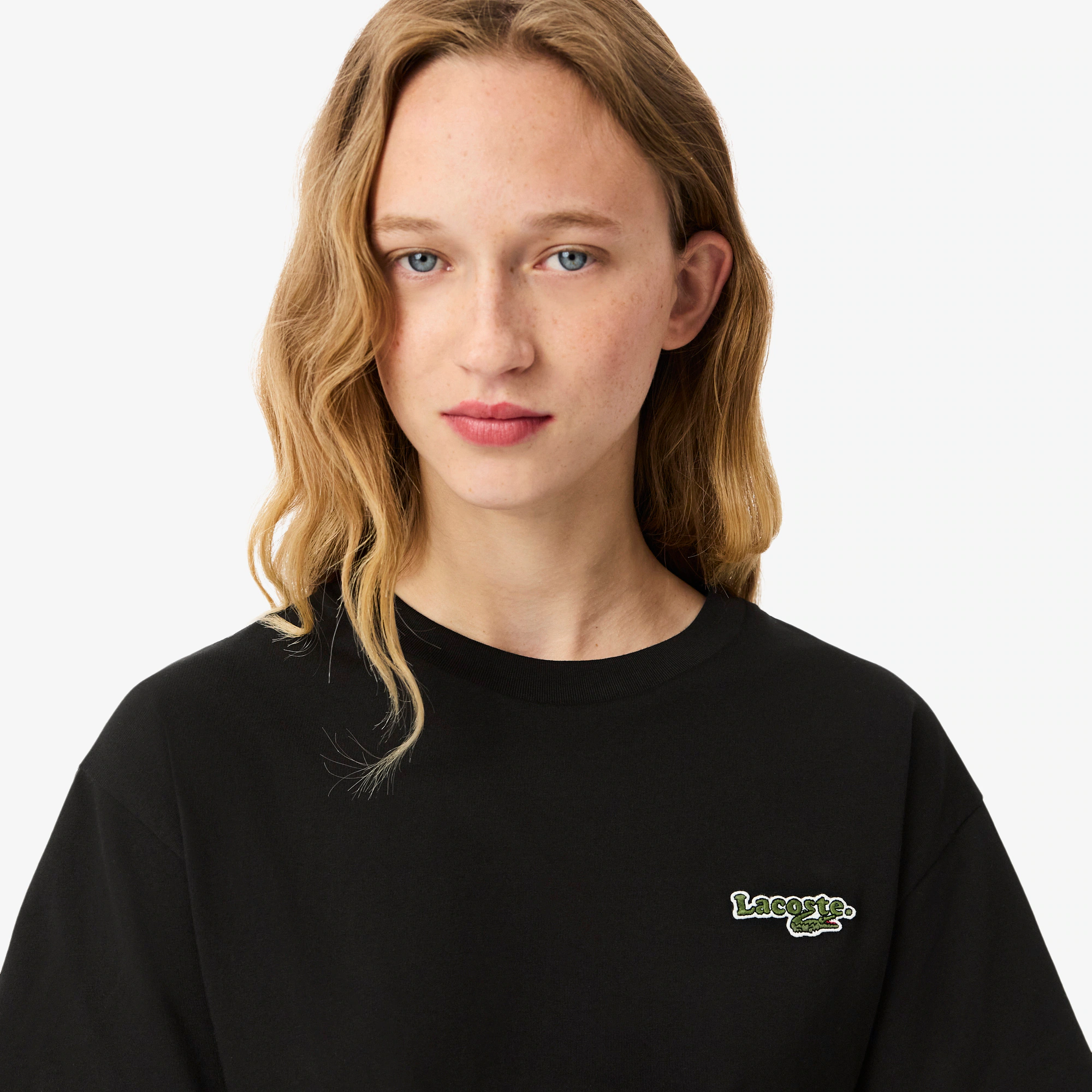 Women's Oversized Short Cut Cotton Logo T-Shirt