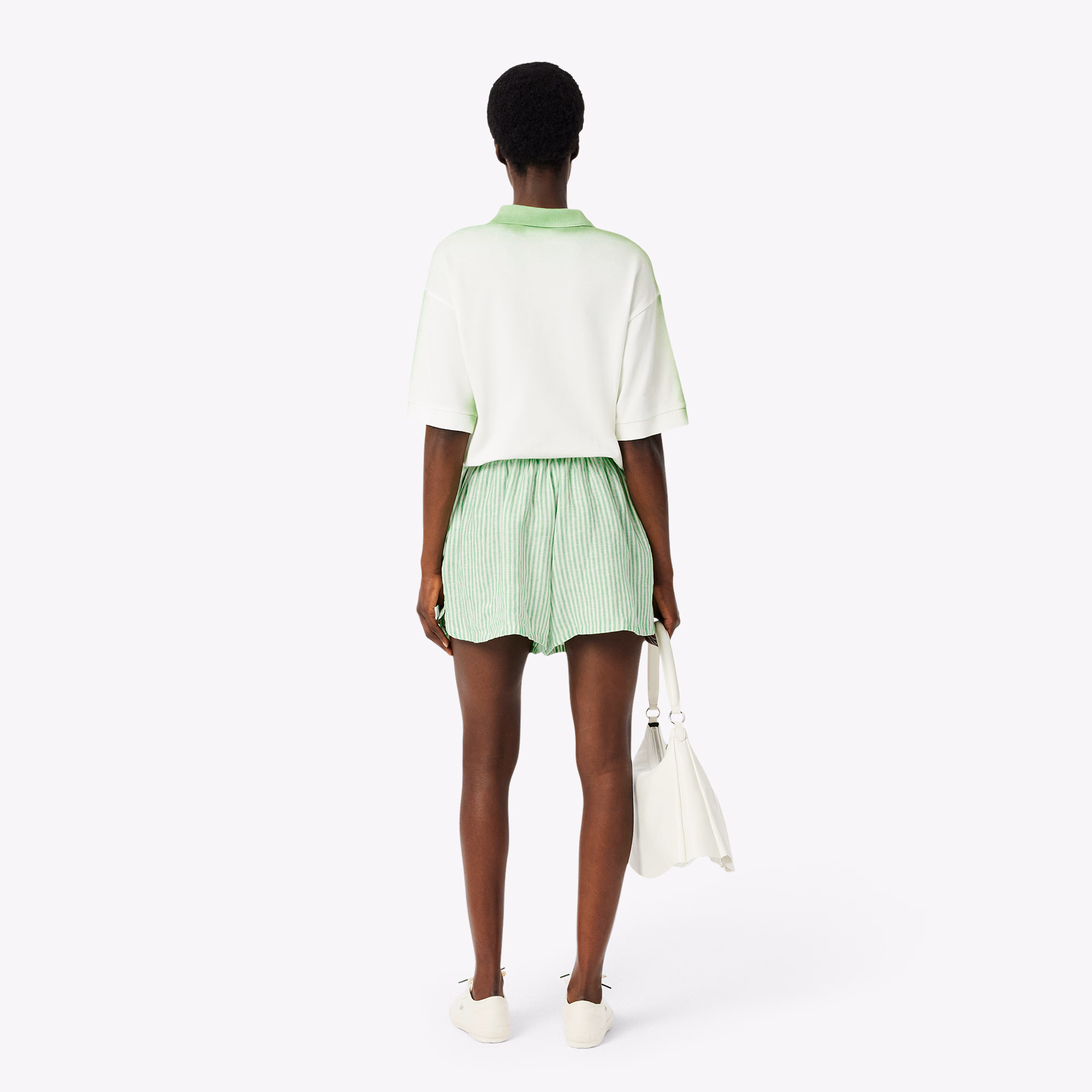 Women's Relaxed Fit Striped Linen Shorts