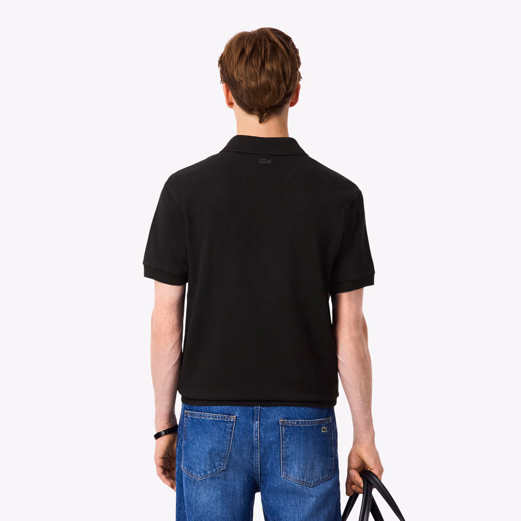 Men's Classic Fit Diamanté Crocodile Piqué Polo