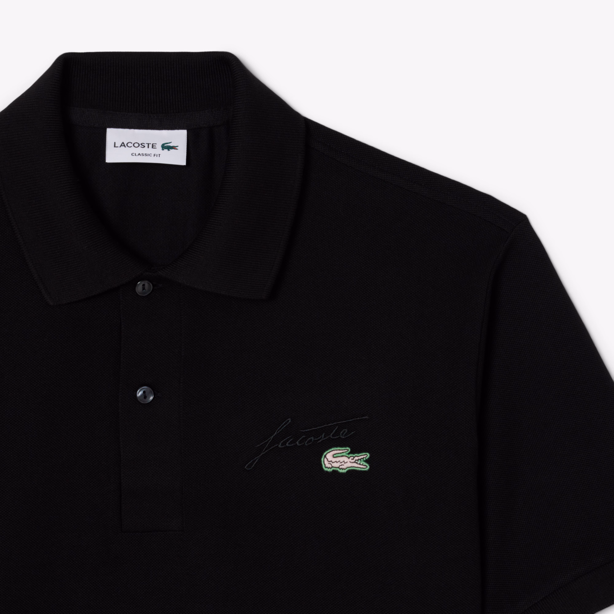 Men's Classic Fit Embroidery Detail Piqué Polo
