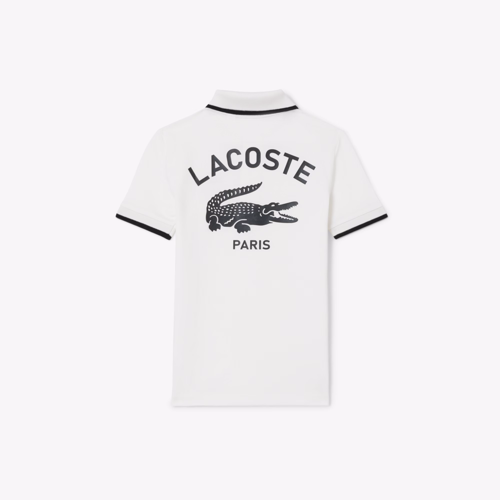 Boys' Stripe Collar Petit Piqué Polo