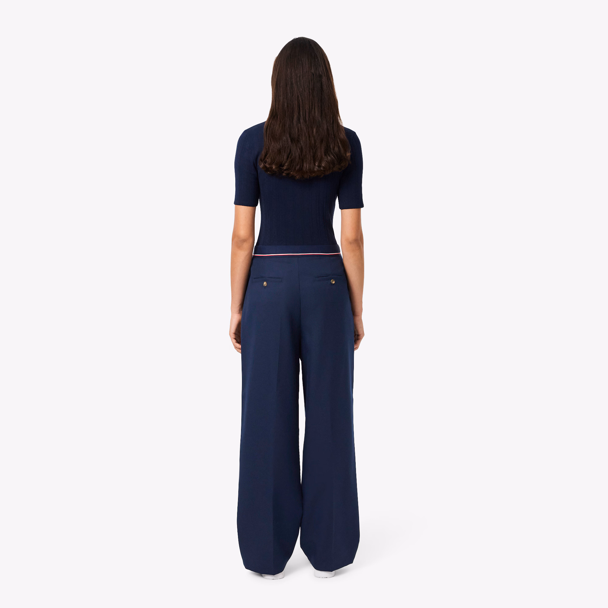 Women's Oversized Wool Blend Pleated Pants