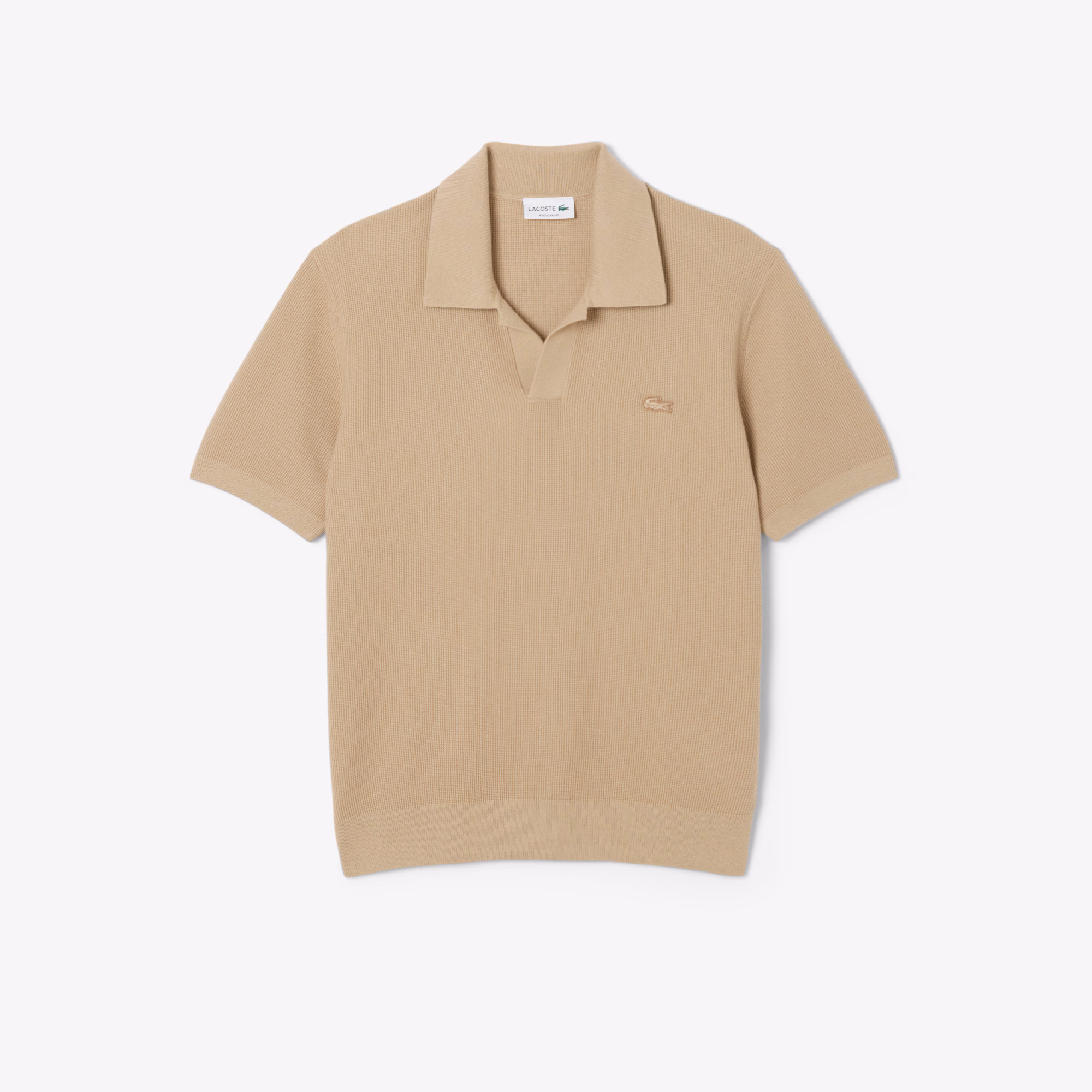 Men's Cotton Blend Open Polo Collar Sweater