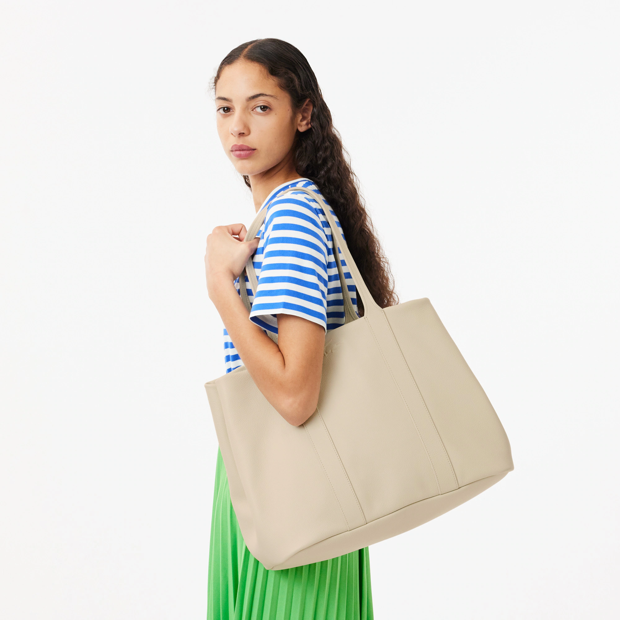 XXL City Court Grain Leather Tote