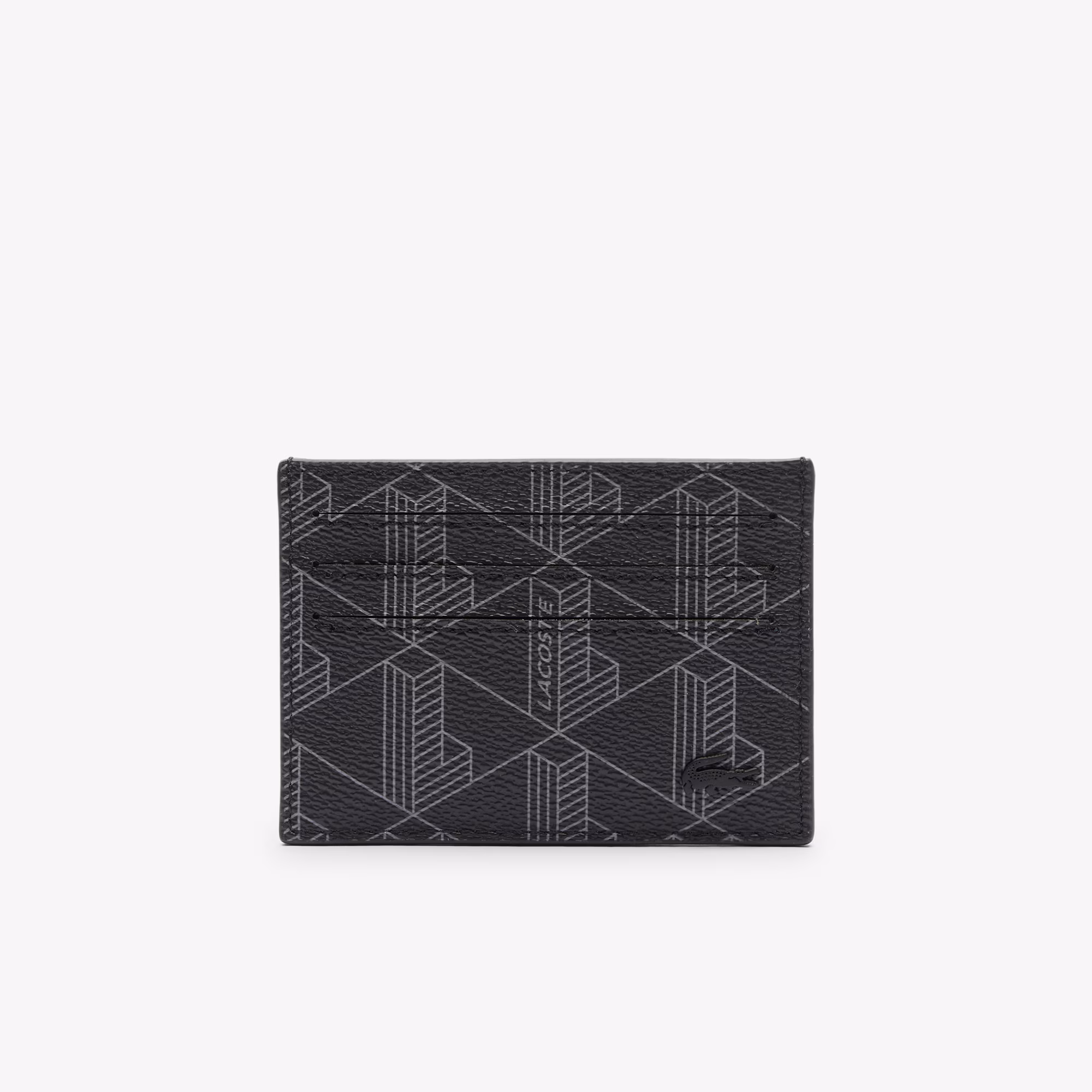 The Blend Monogram Print Canvas Card Holder