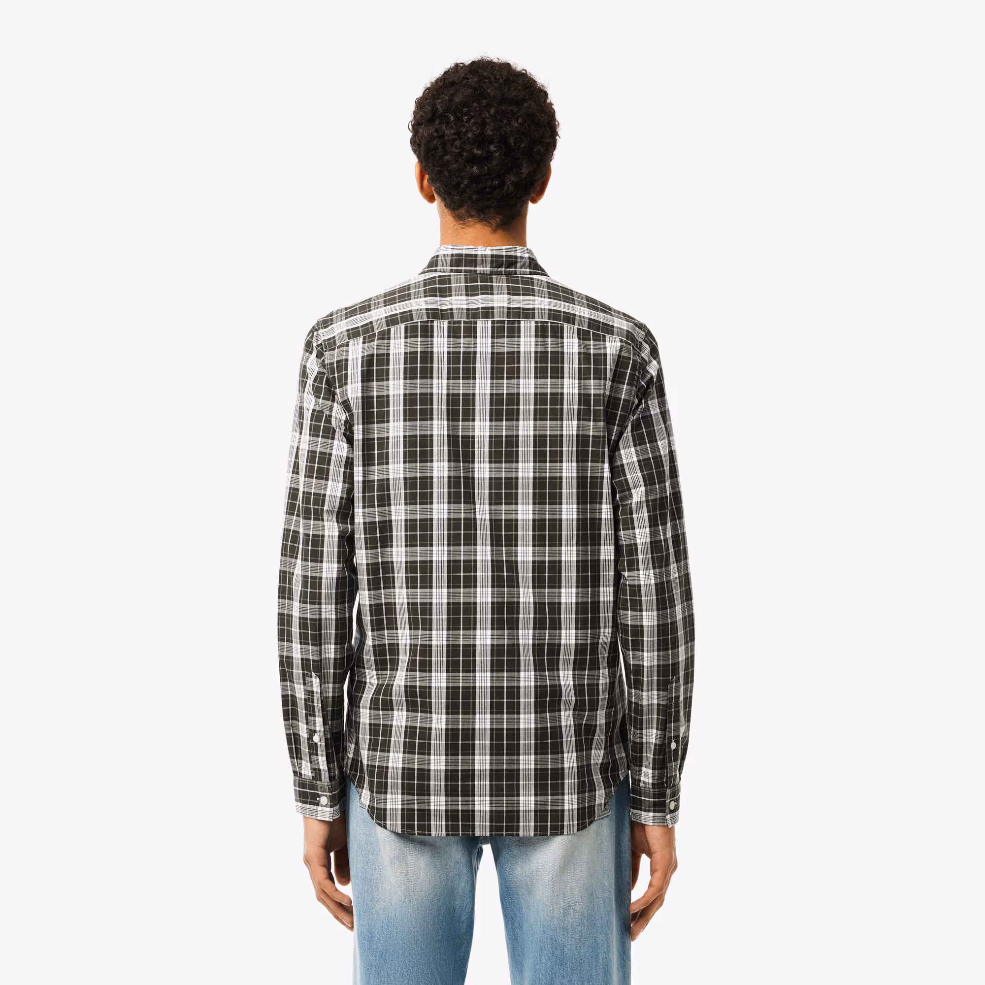 Men's Slim Fit Stretch Plaid Shirt